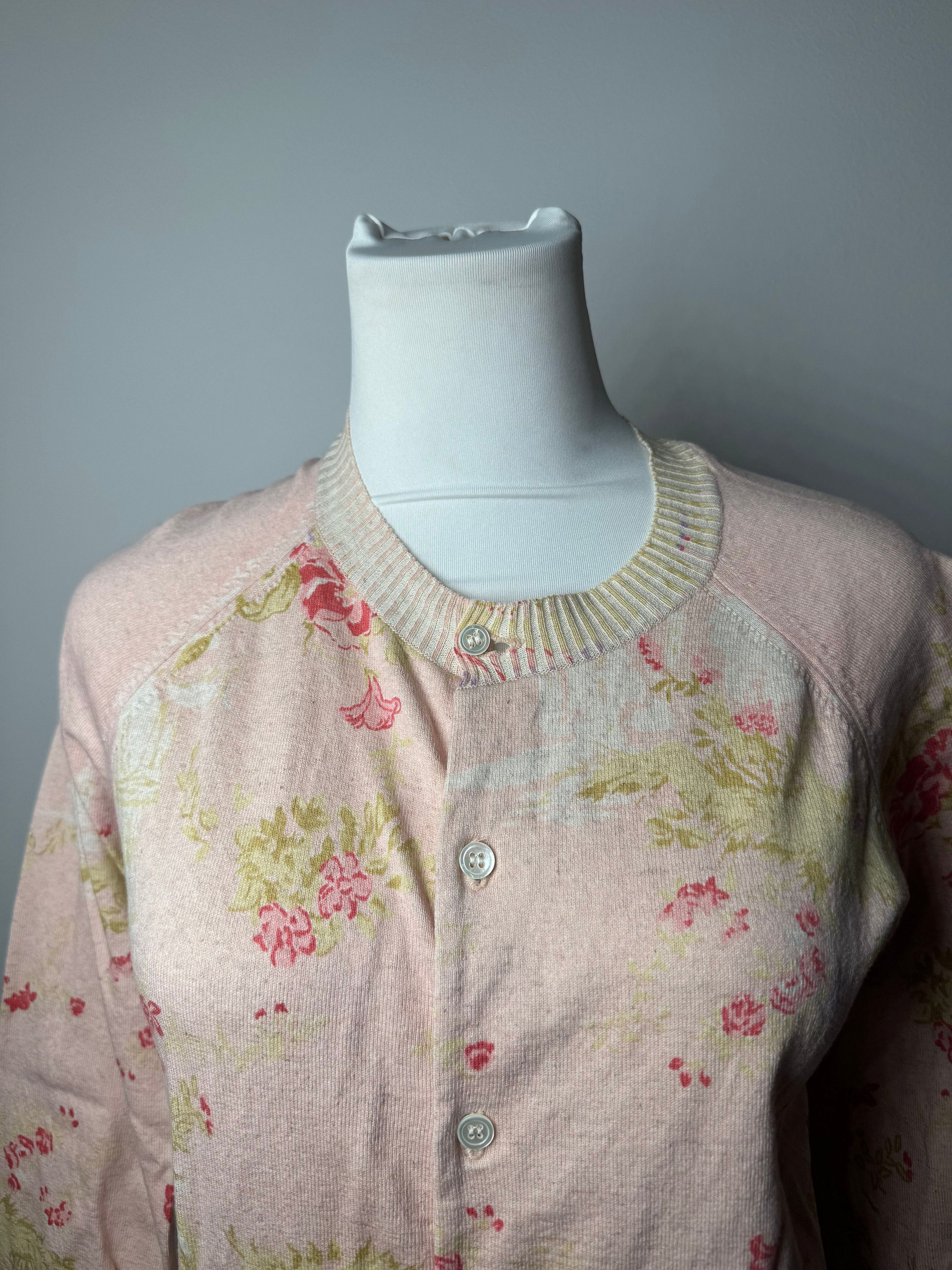 Comme des Garcons Vintage Comme Des Garçons floral Cardigan Pink Size M / US 6-8 / IT 42-44 - 12 Thumbnail
