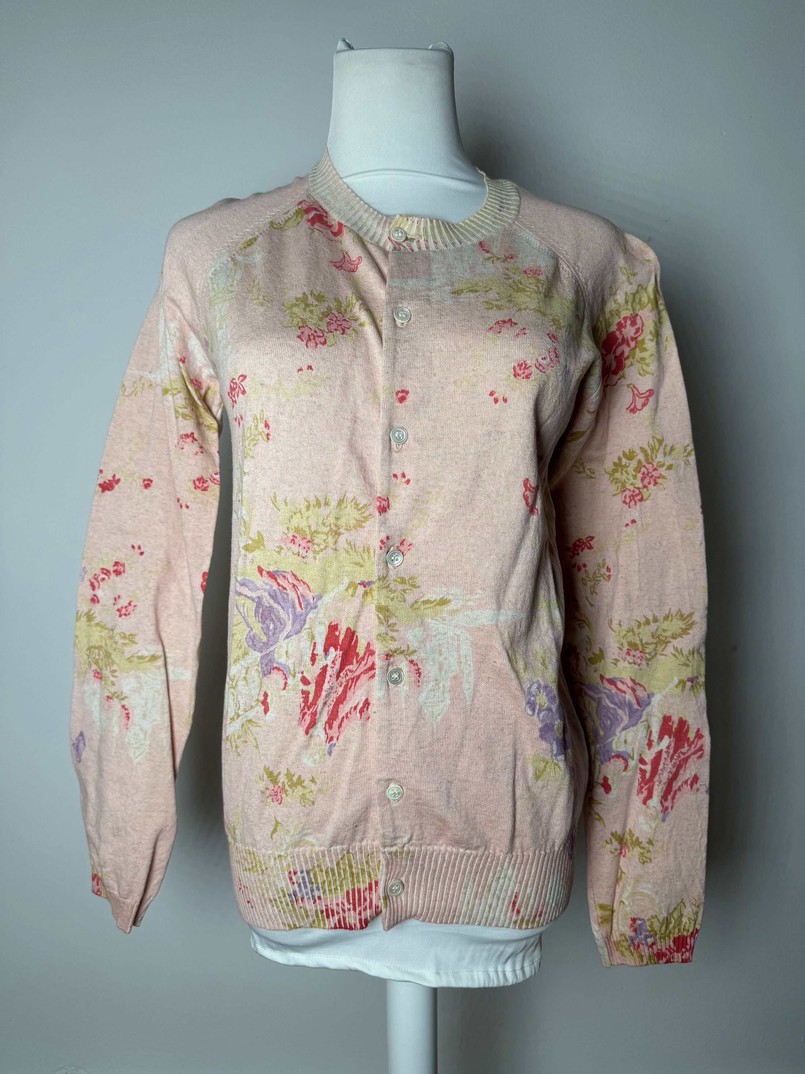 Comme des Garcons Vintage Comme Des Garçons floral Cardigan Pink Size M / US 6-8 / IT 42-44 - 2 Thumbnail