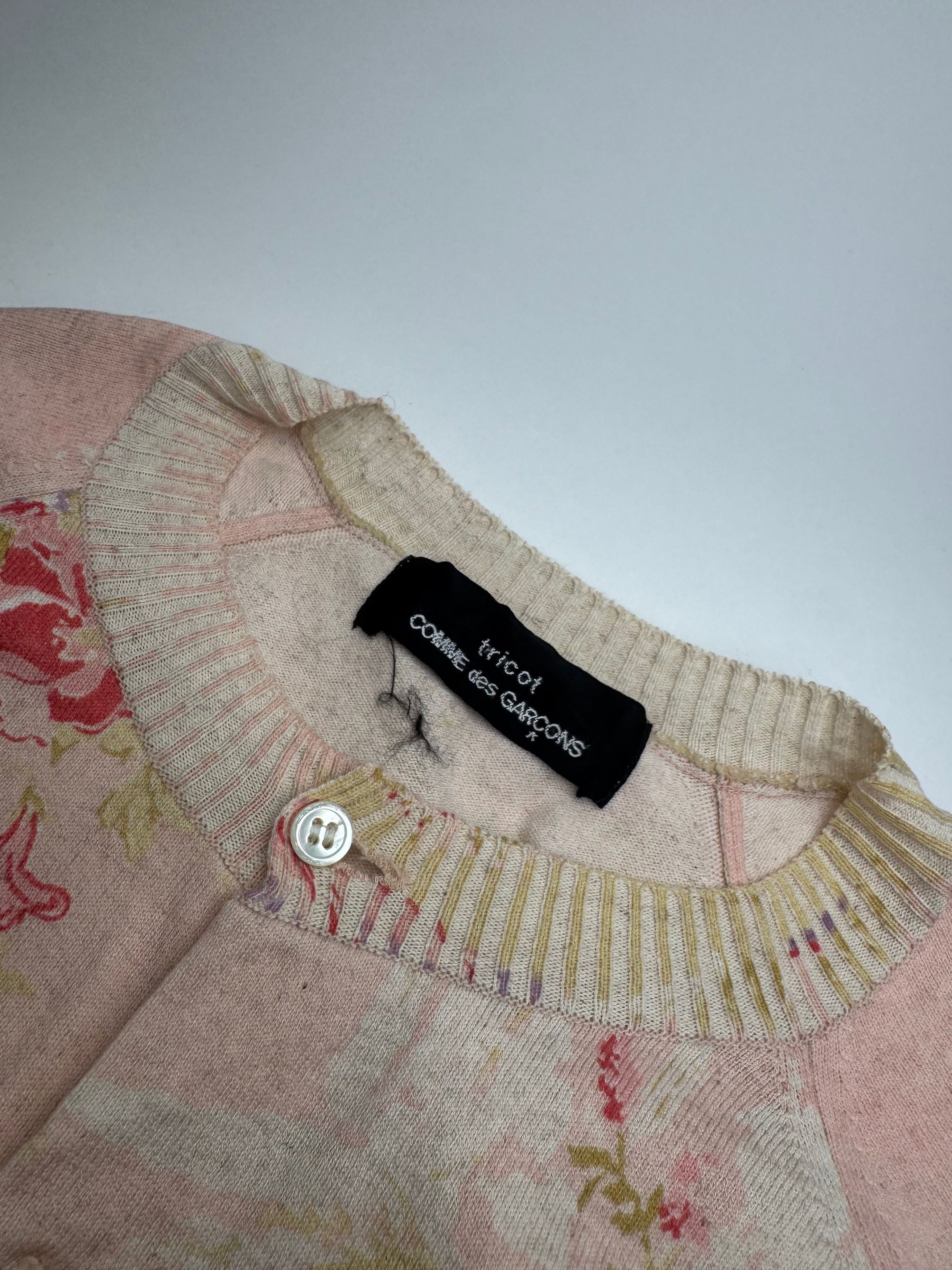 Comme des Garcons Vintage Comme Des Garçons floral Cardigan Pink Size M / US 6-8 / IT 42-44 - 7 Thumbnail