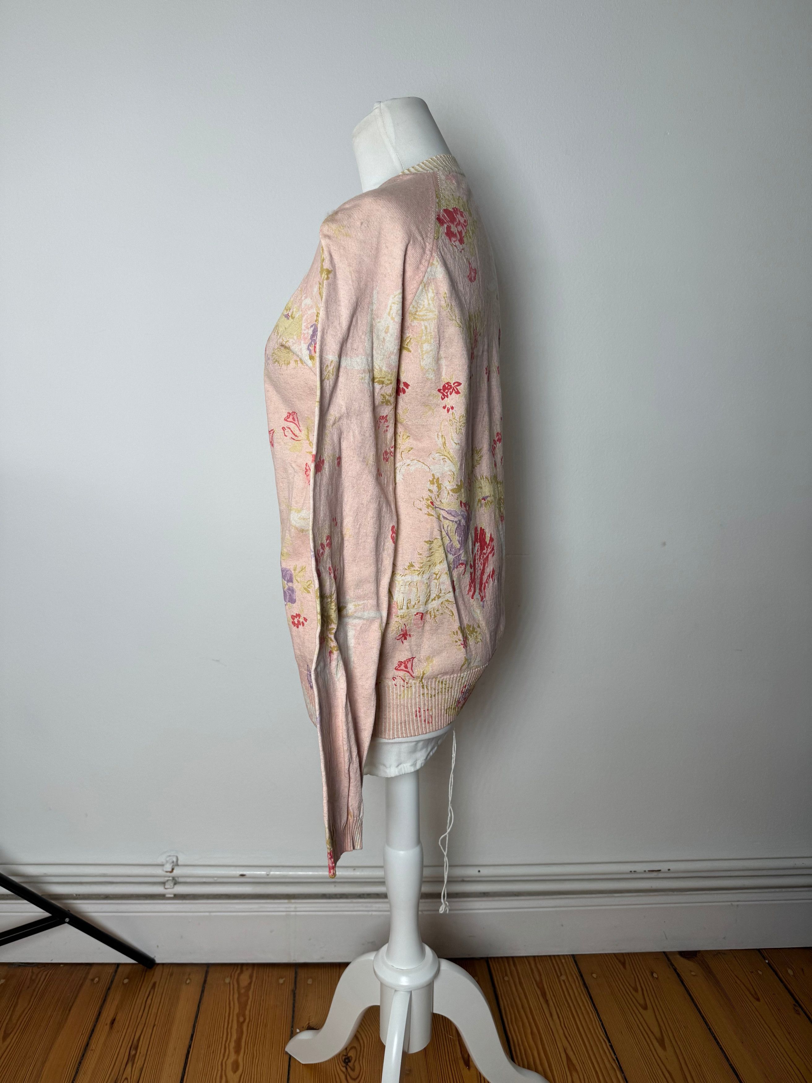 Comme des Garcons Vintage Comme Des Garçons floral Cardigan Pink Size M / US 6-8 / IT 42-44 - 3 Thumbnail