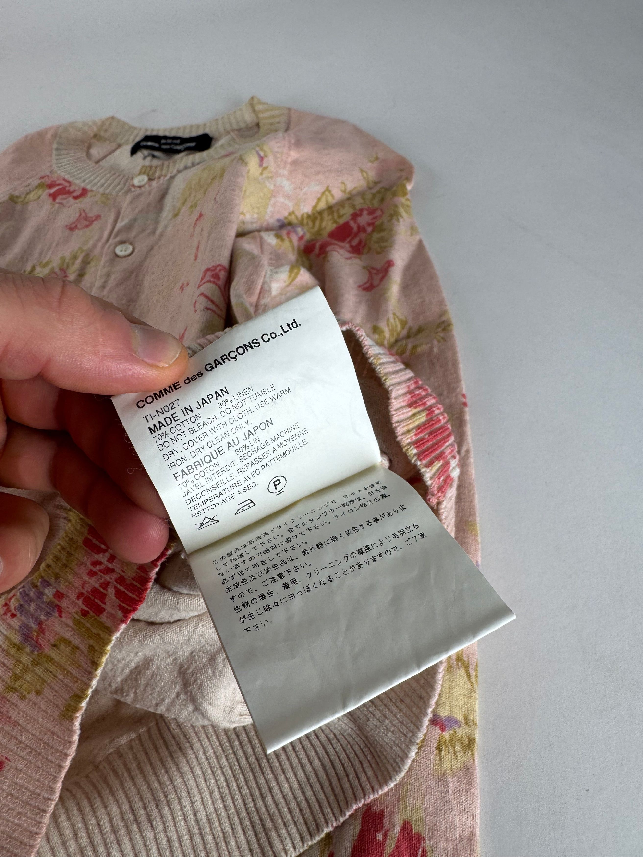 Comme des Garcons Vintage Comme Des Garçons floral Cardigan Pink Size M / US 6-8 / IT 42-44 - 9 Thumbnail
