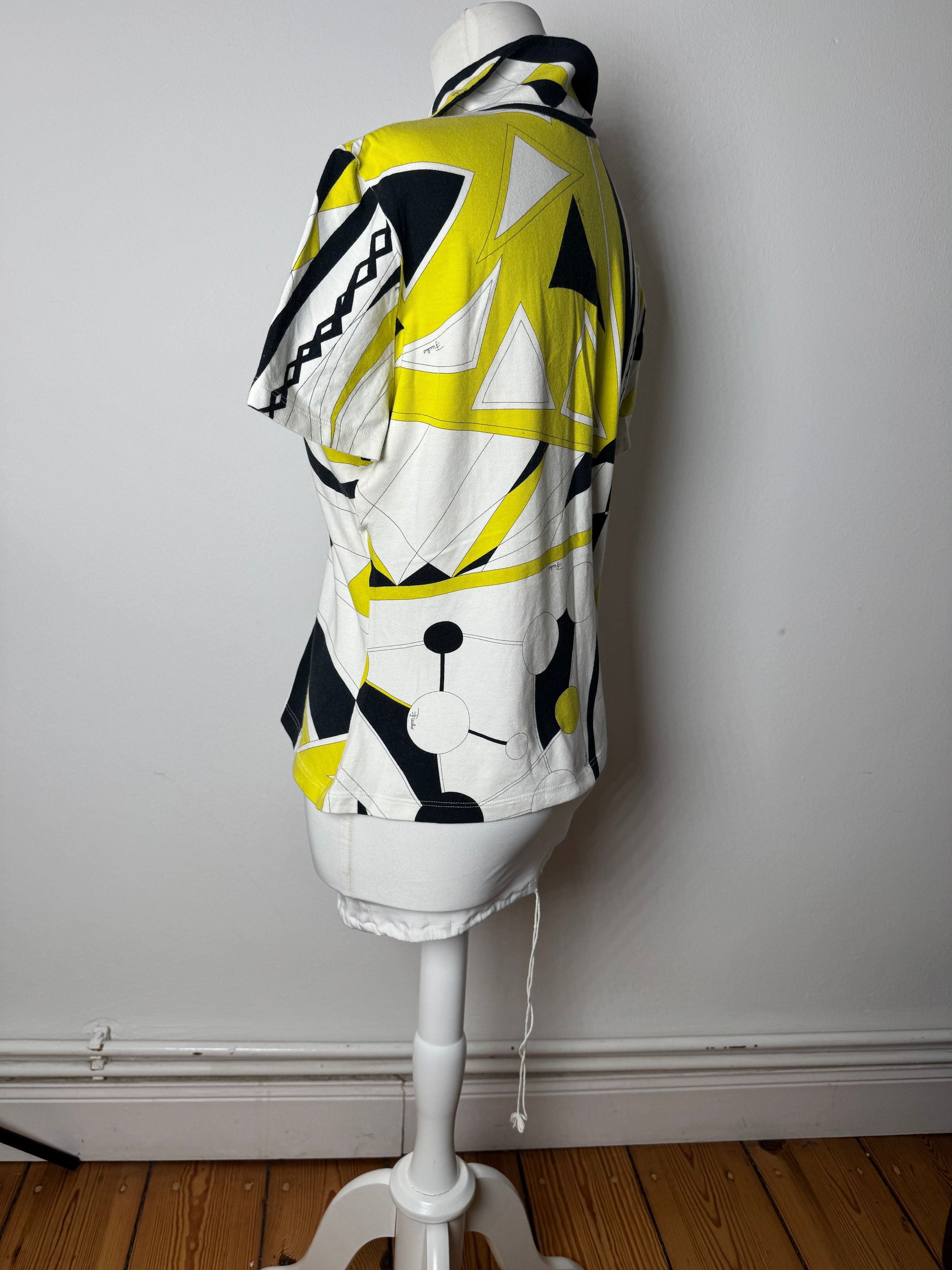 Emilio Pucci Vintage Top White Yellow Black Size M / US 6-8 / IT 42-44 - 2 Thumbnail