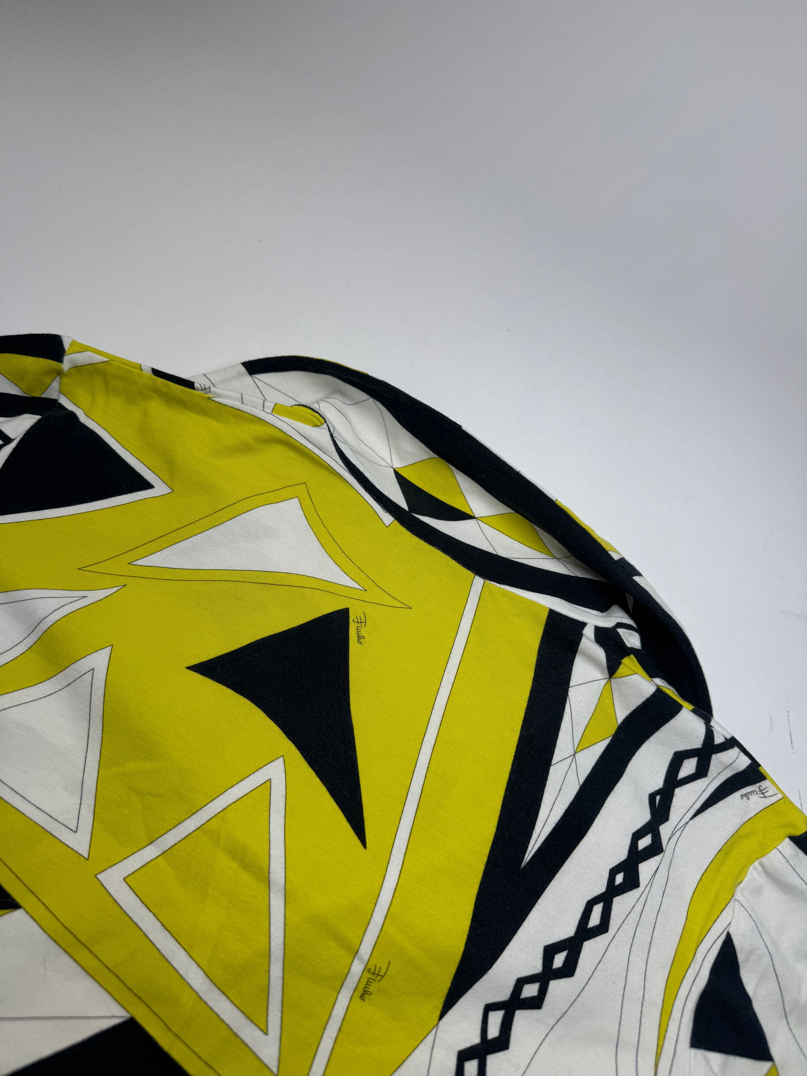 Emilio Pucci Vintage Top White Yellow Black Size M / US 6-8 / IT 42-44 - 8 Thumbnail