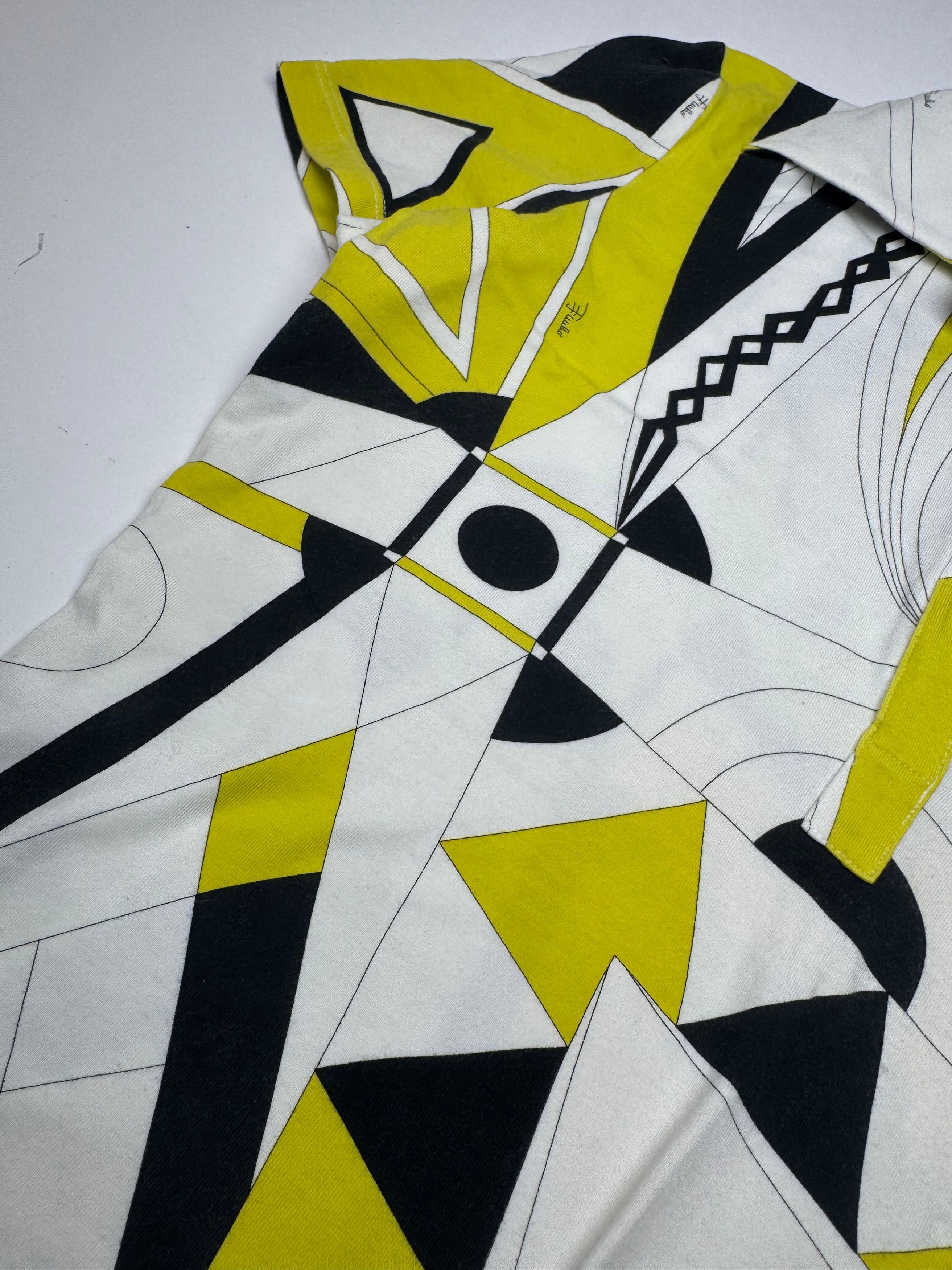 Emilio Pucci Vintage Top White Yellow Black Size M / US 6-8 / IT 42-44 - 6 Thumbnail