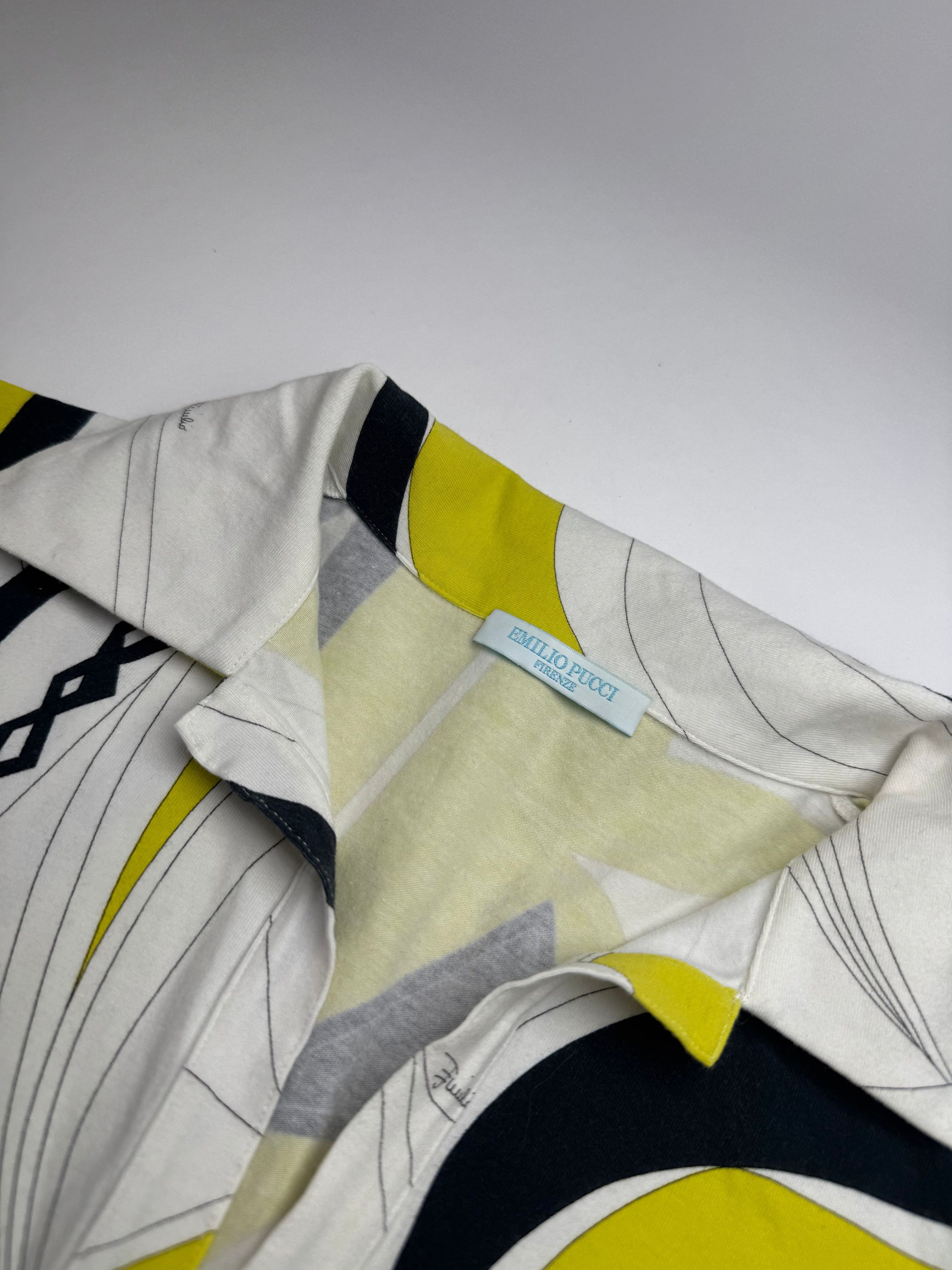 Emilio Pucci Vintage Top White Yellow Black Size M / US 6-8 / IT 42-44 - 5 Thumbnail