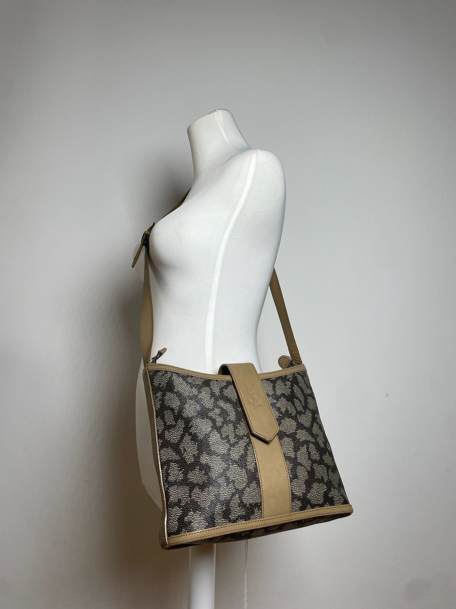 Other Vintage Yves Saint Laurent Stone Patternd Leather Multiway B Size ONE SIZE - 3 Thumbnail