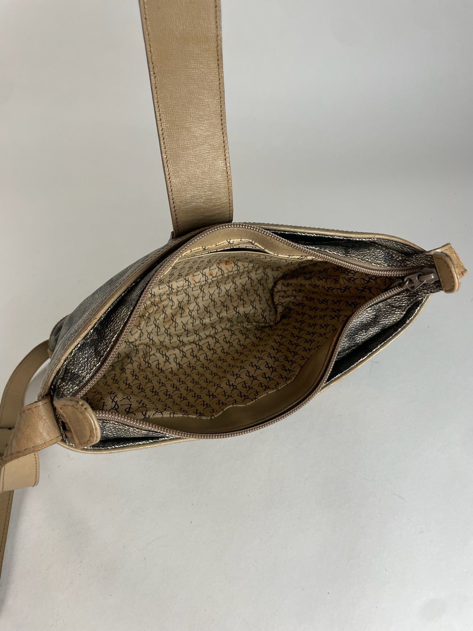 Other Vintage Yves Saint Laurent Stone Patternd Leather Multiway B Size ONE SIZE - 4 Thumbnail