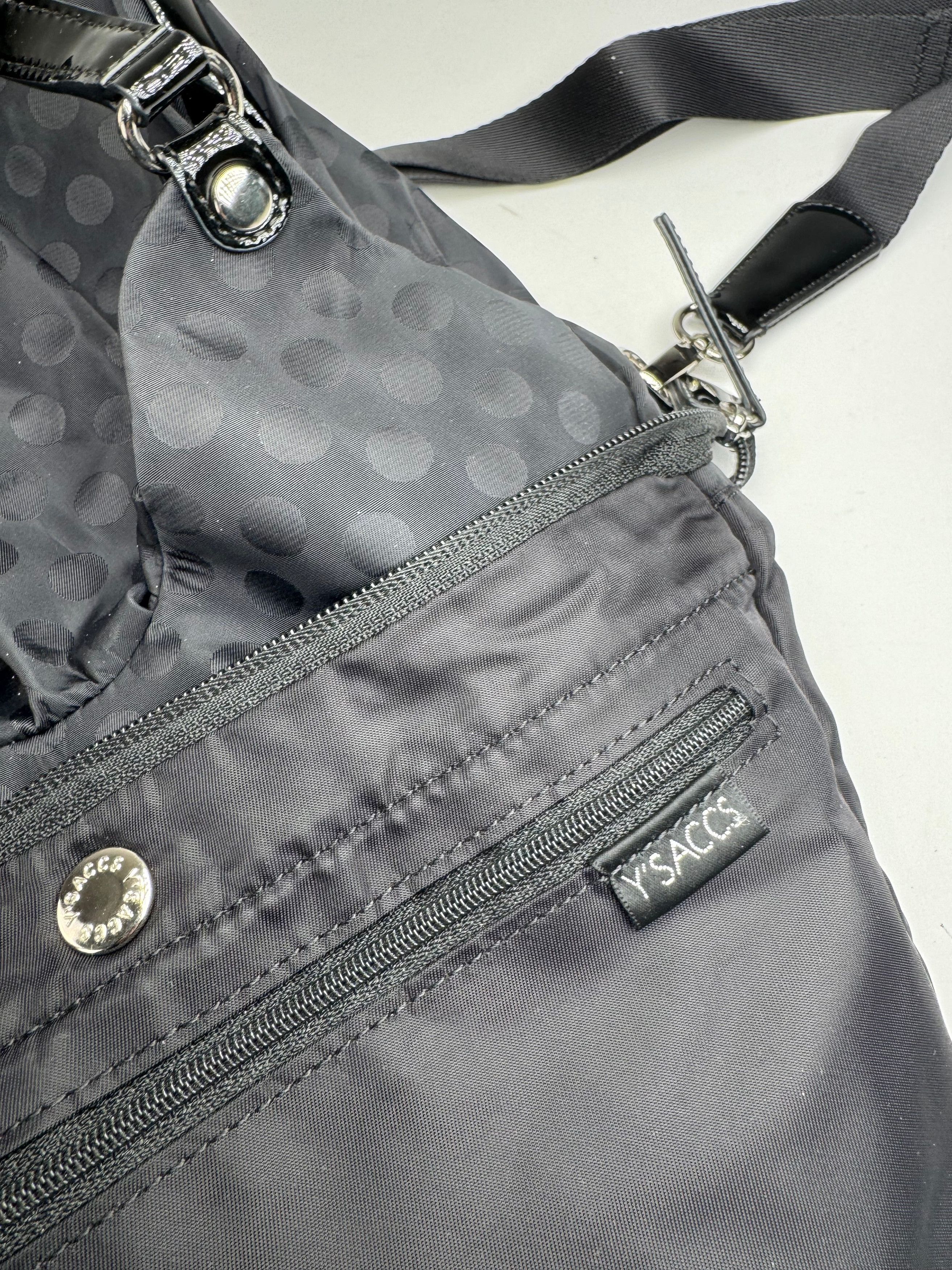 Yohji Yamamoto Vintage Y-Saccs Polkadot polyester Handbag Black Size ONE SIZE - 4 Thumbnail
