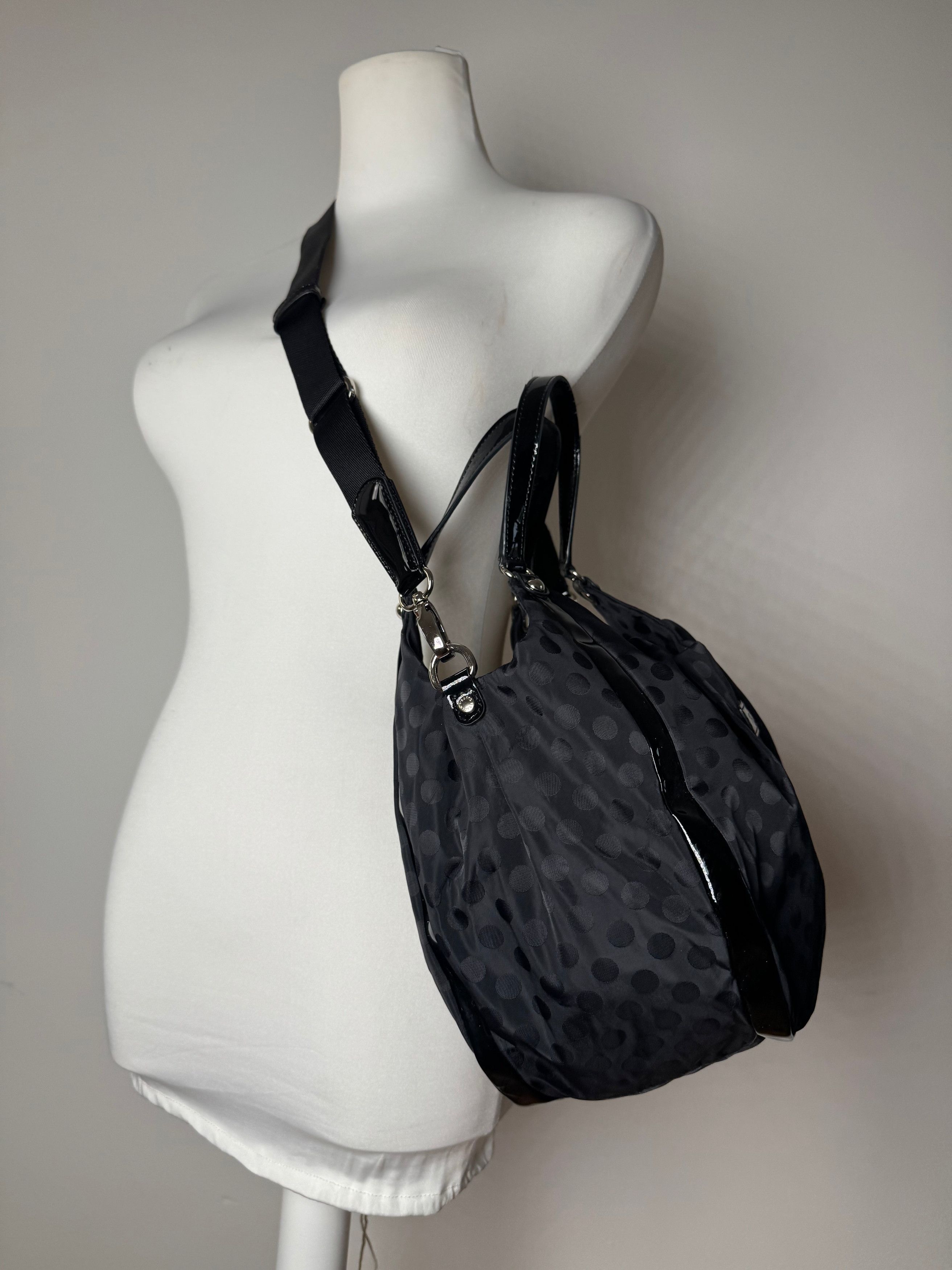 Yohji Yamamoto Vintage Y-Saccs Polkadot polyester Handbag Black Size ONE SIZE - 7 Thumbnail