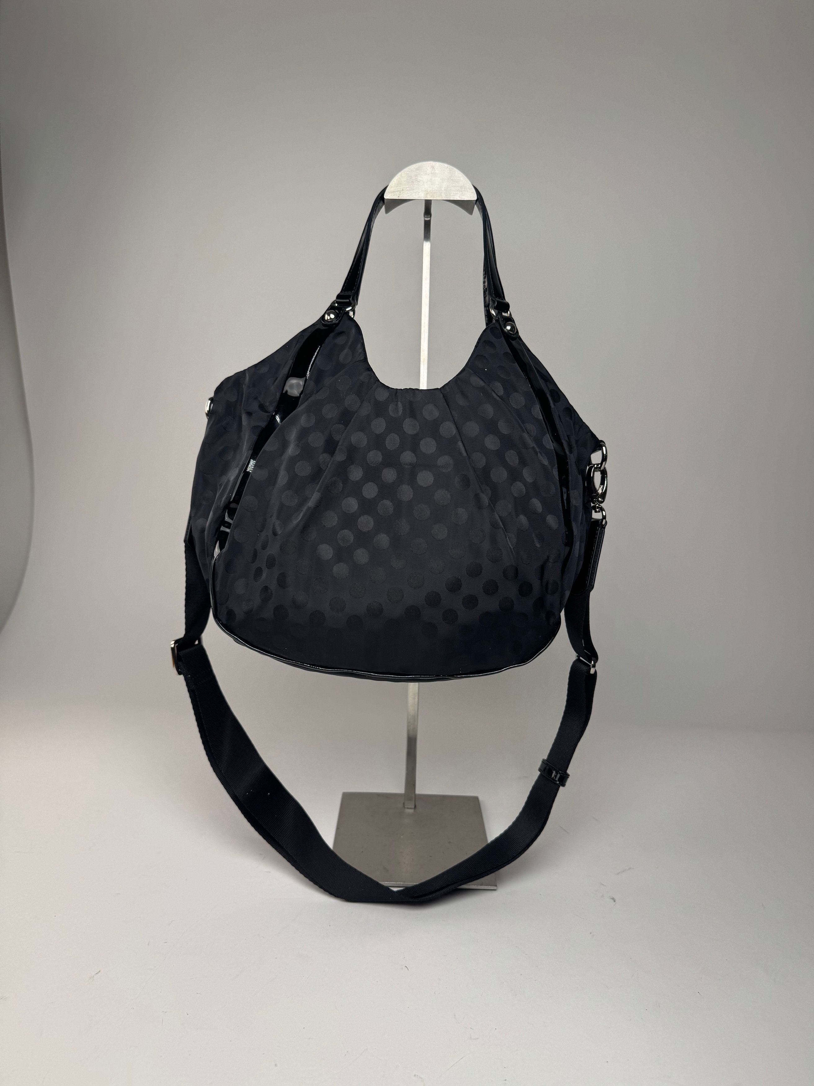 Yohji Yamamoto Vintage Y-Saccs Polkadot polyester Handbag Black Size ONE SIZE - 10 Thumbnail