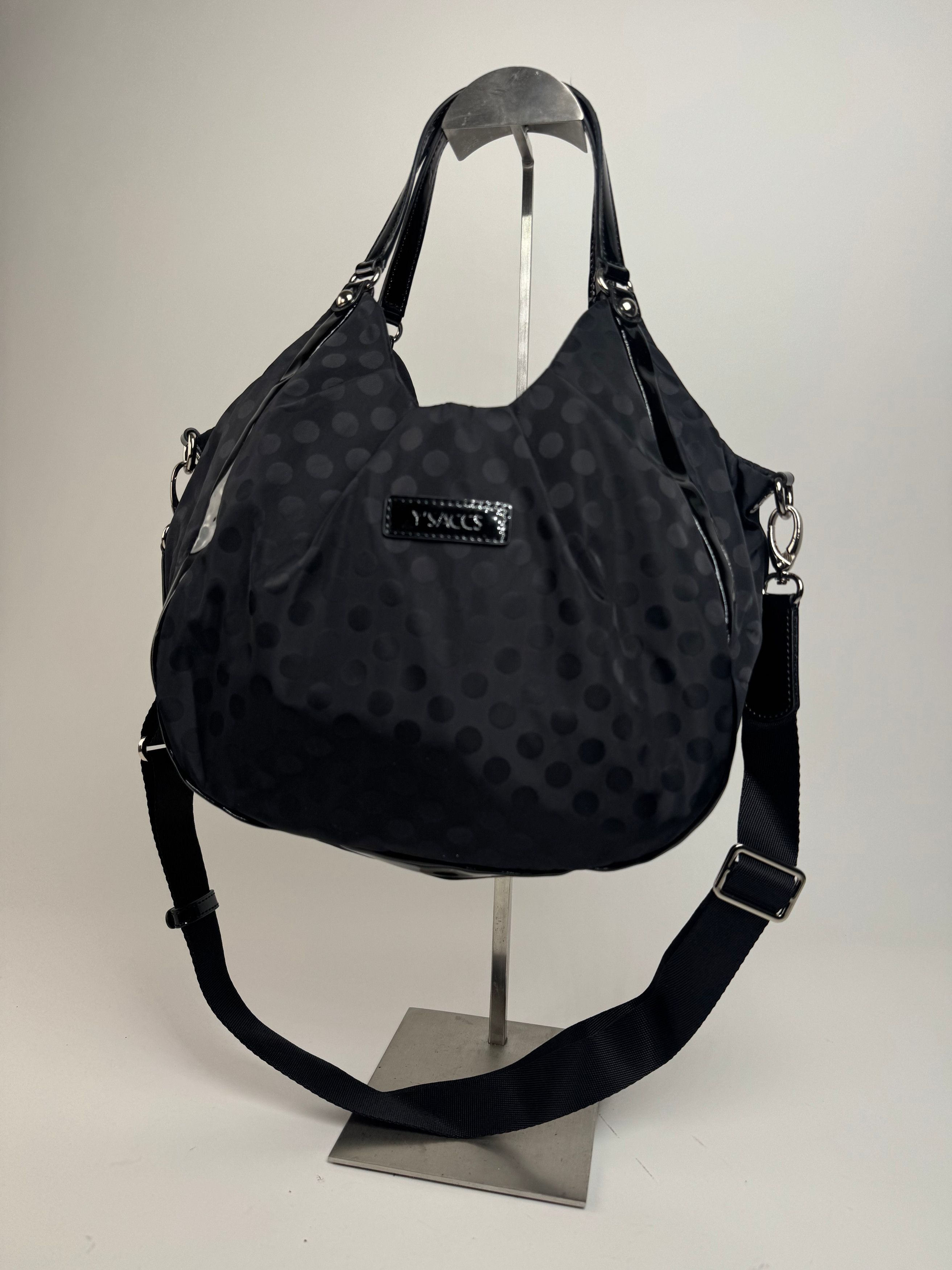 Yohji Yamamoto Vintage Y-Saccs Polkadot polyester Handbag Black Size ONE SIZE - 5 Thumbnail