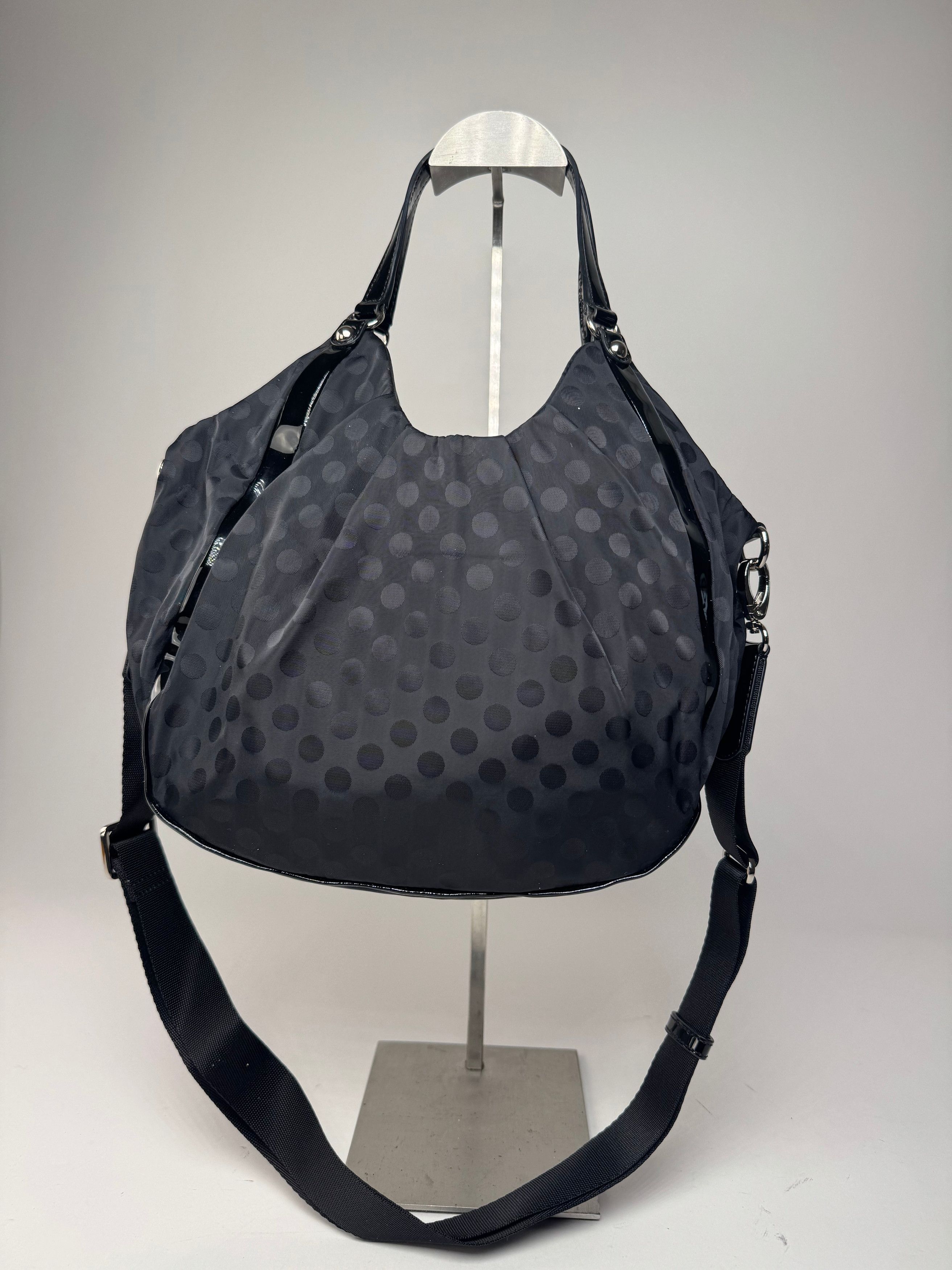 Yohji Yamamoto Vintage Y-Saccs Polkadot polyester Handbag Black Size ONE SIZE - 2 Thumbnail
