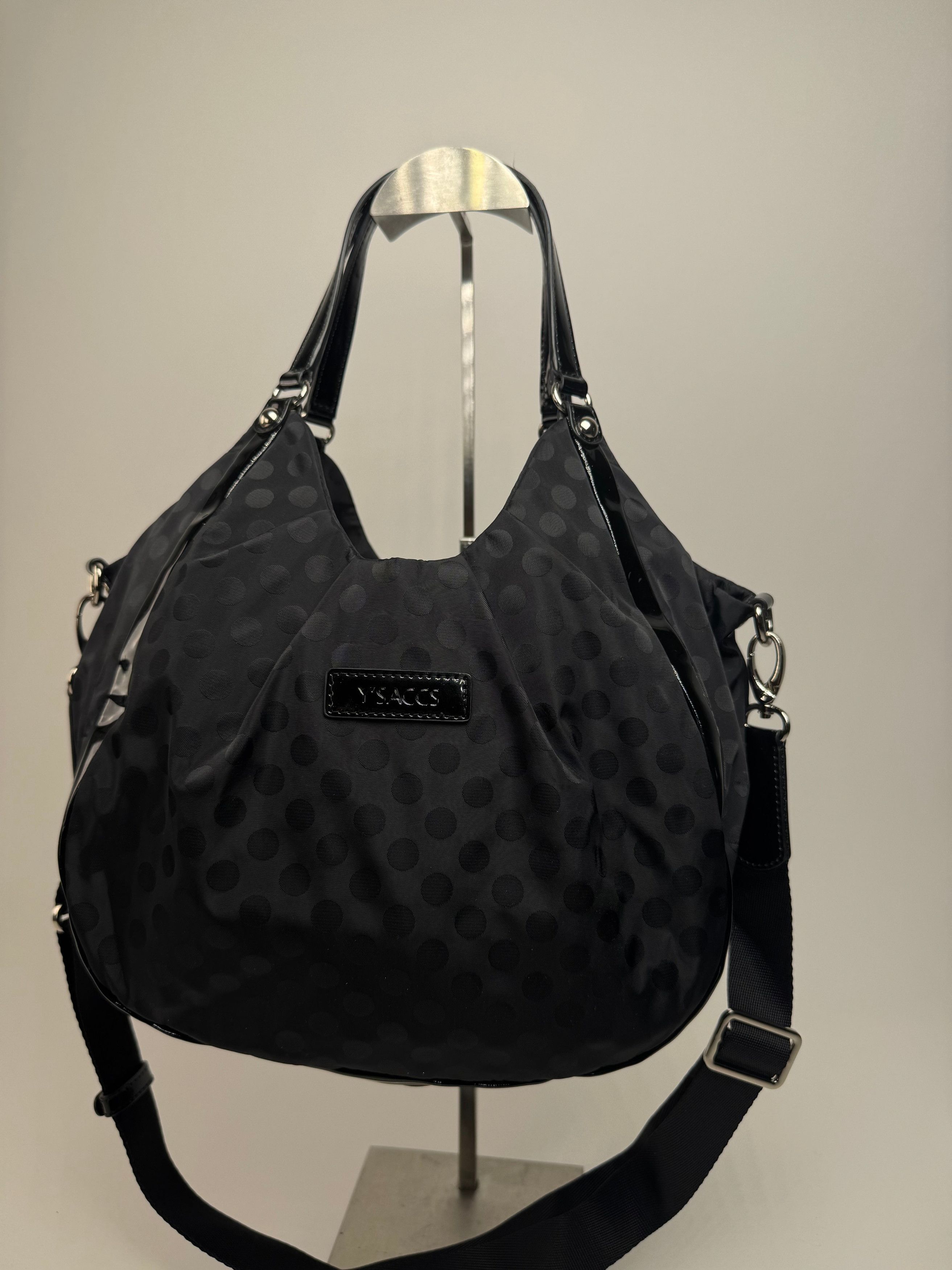 Yohji Yamamoto Vintage Y-Saccs Polkadot polyester Handbag Black Size ONE SIZE - 15 Thumbnail