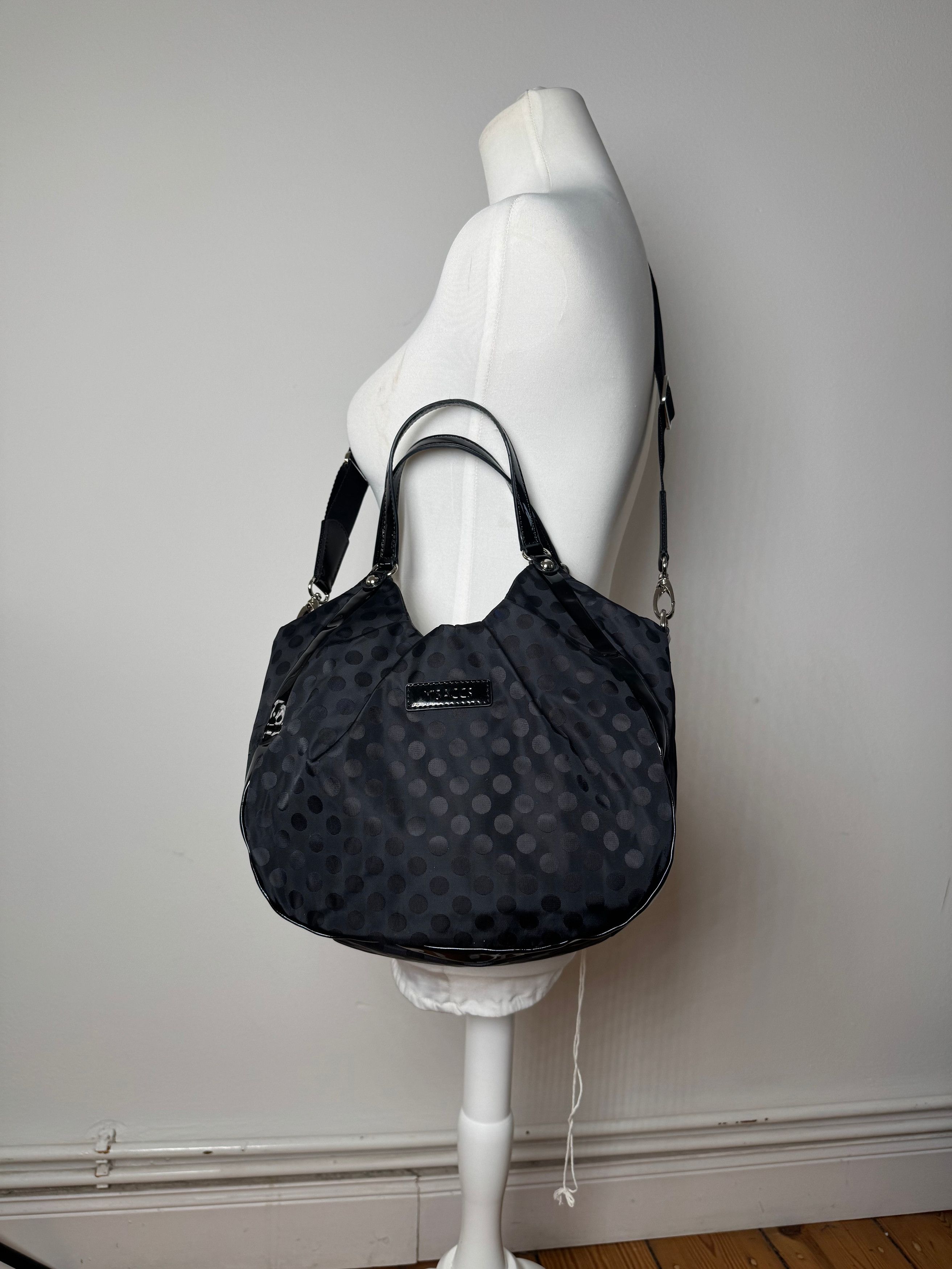Yohji Yamamoto Vintage Y-Saccs Polkadot polyester Handbag Black Size ONE SIZE - 8 Thumbnail