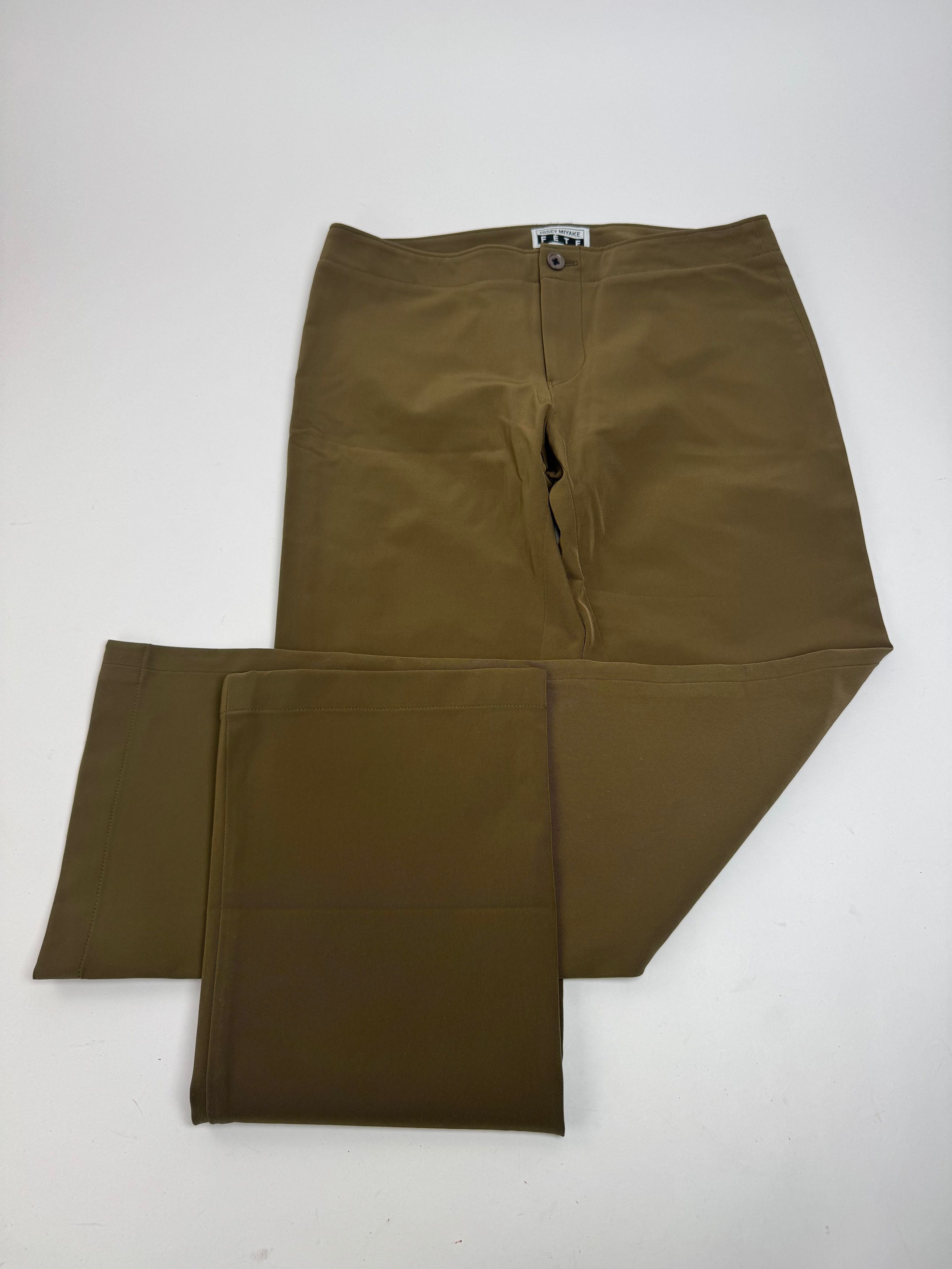 Issey Miyake Vintage Polyester Pants Khaki 1 Size 27" / US 4 / IT 40 - 5 Thumbnail