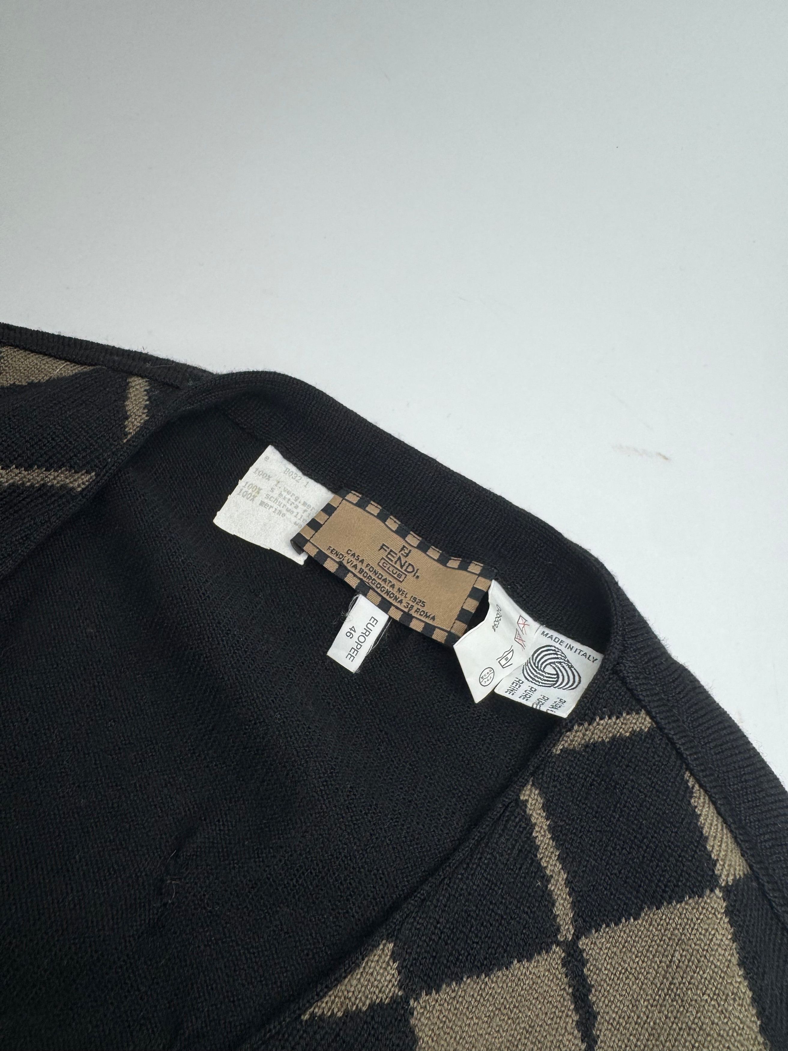 Fendi Vintage Wool West Black Brown L/XL Size XL / US 12-14 / IT 48-50 - 6 Thumbnail