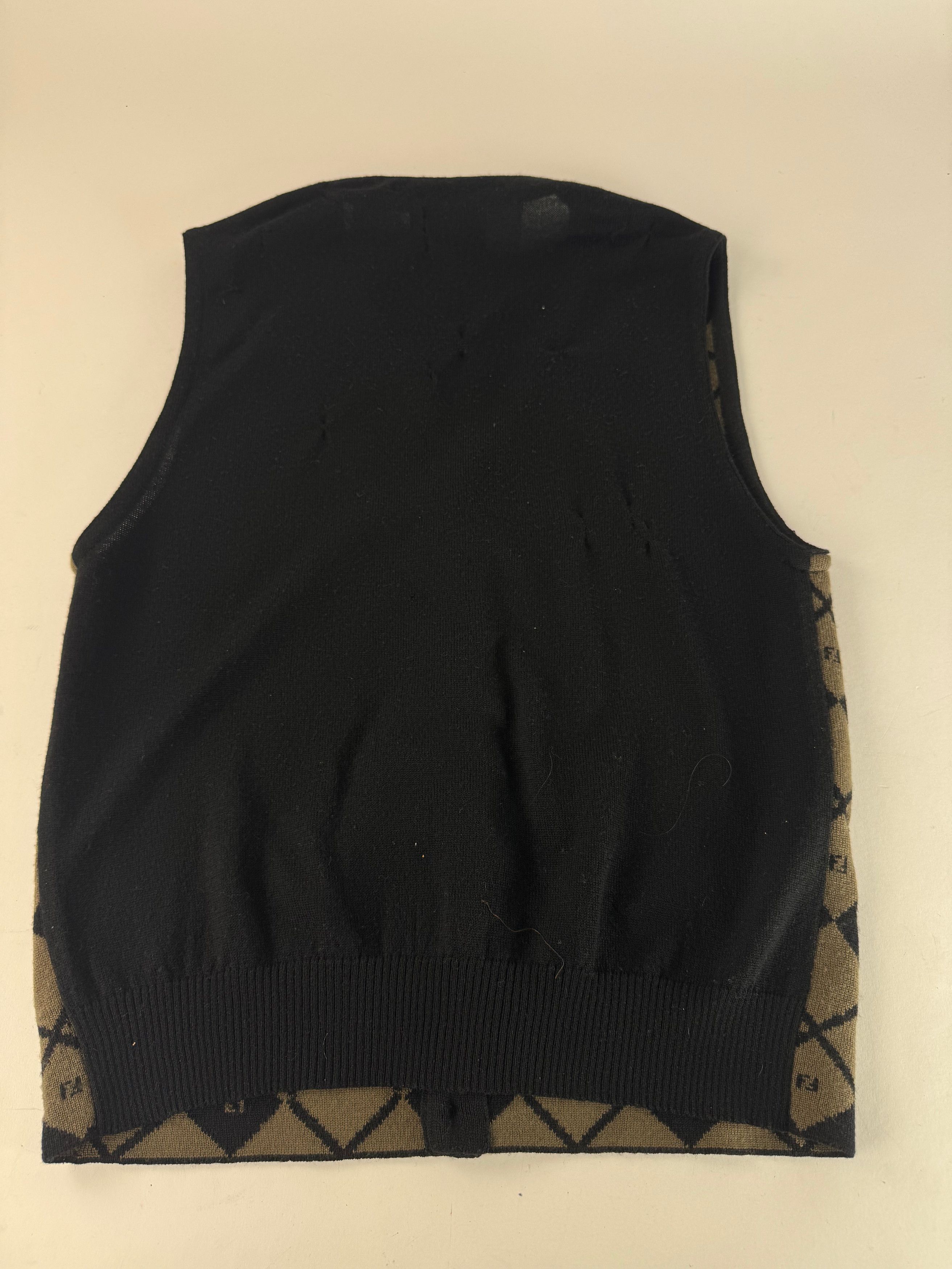Fendi Vintage Wool West Black Brown L/XL Size XL / US 12-14 / IT 48-50 - 13 Thumbnail