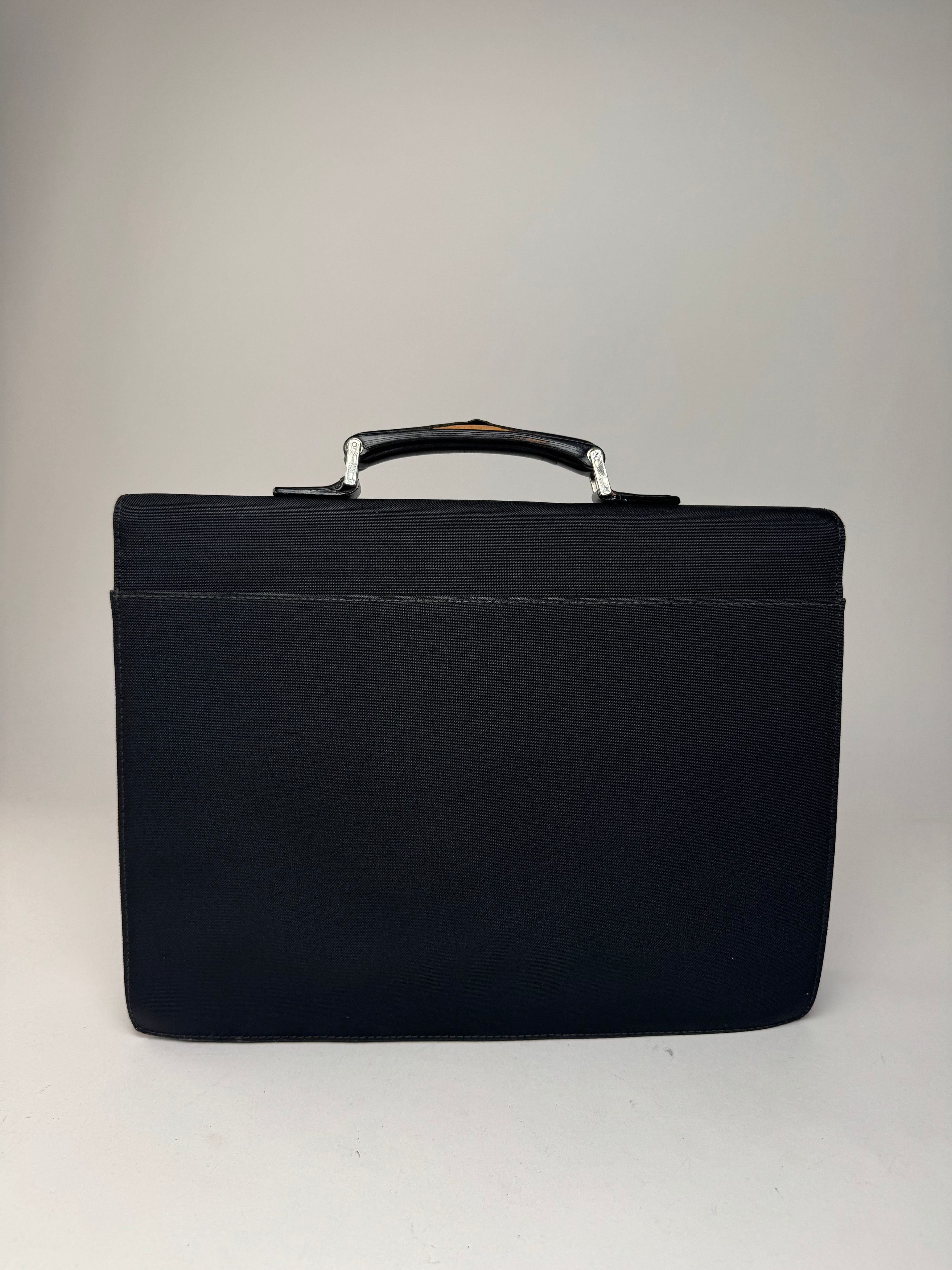 Gucci Vintage Polyester Leather Briefcase Black Size ONE SIZE - 2 Thumbnail