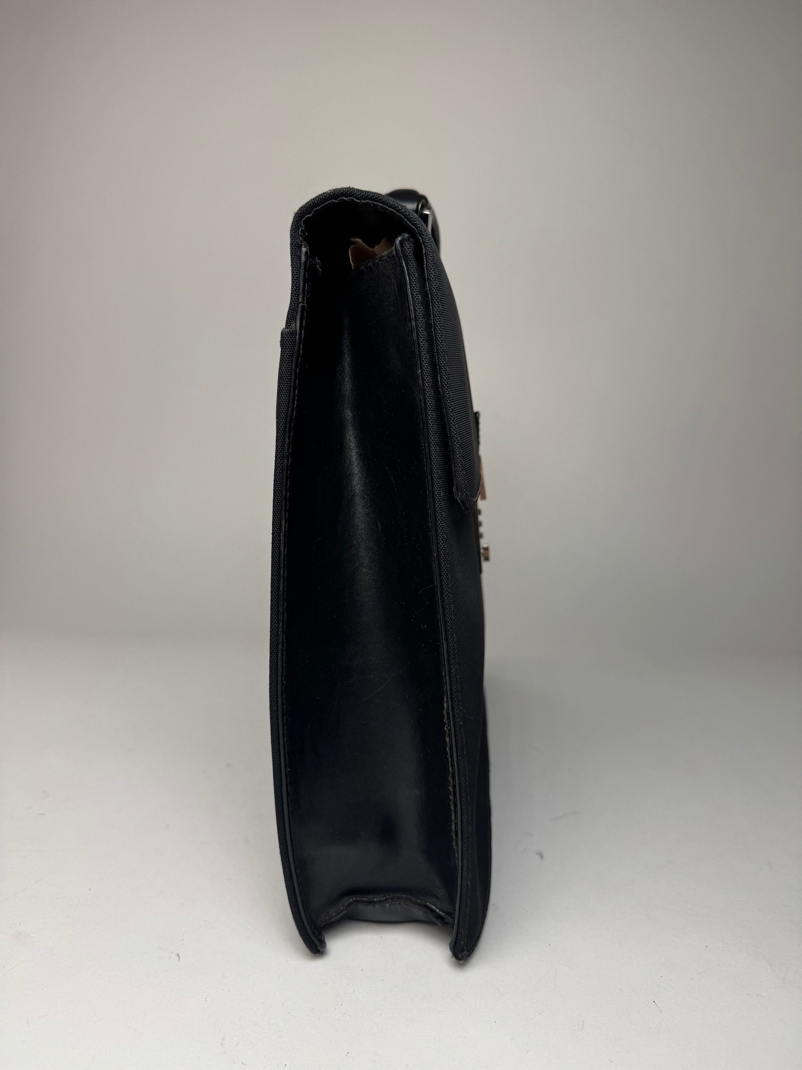 Gucci Vintage Polyester Leather Briefcase Black Size ONE SIZE - 6 Thumbnail