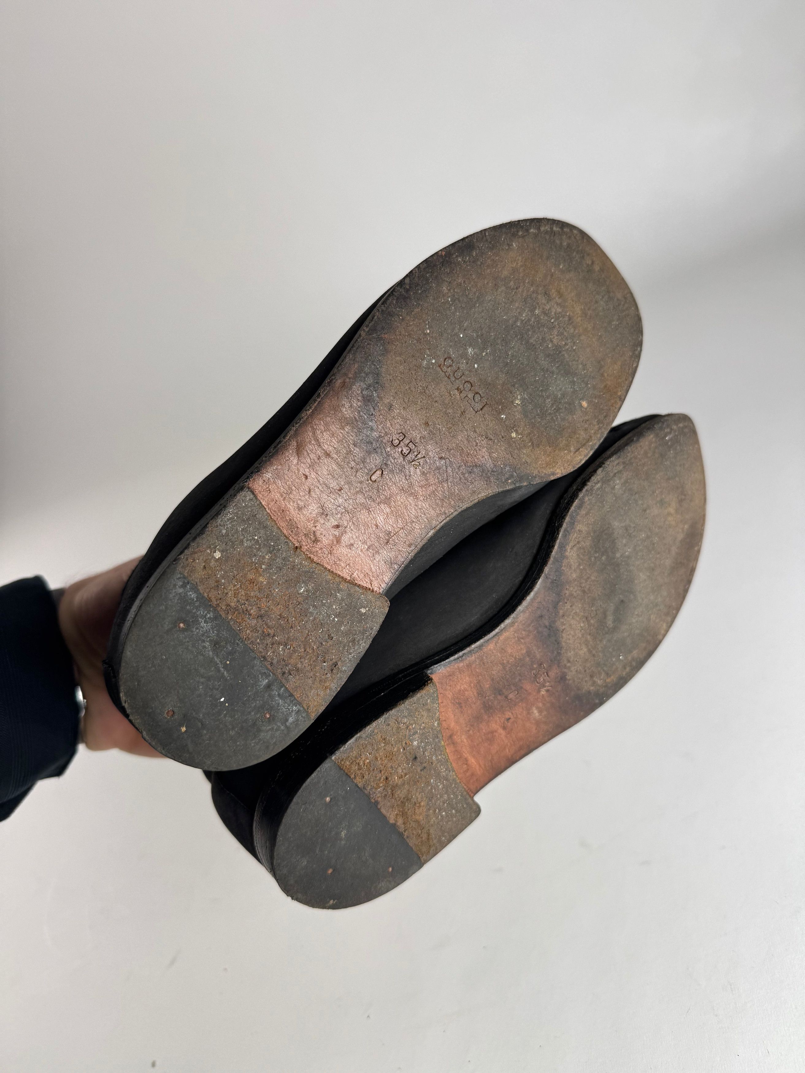 Gucci Vintage Horsebit Leather Boots Black EU35,5 Size US 4.5 / IT 34.5 - 9 Thumbnail