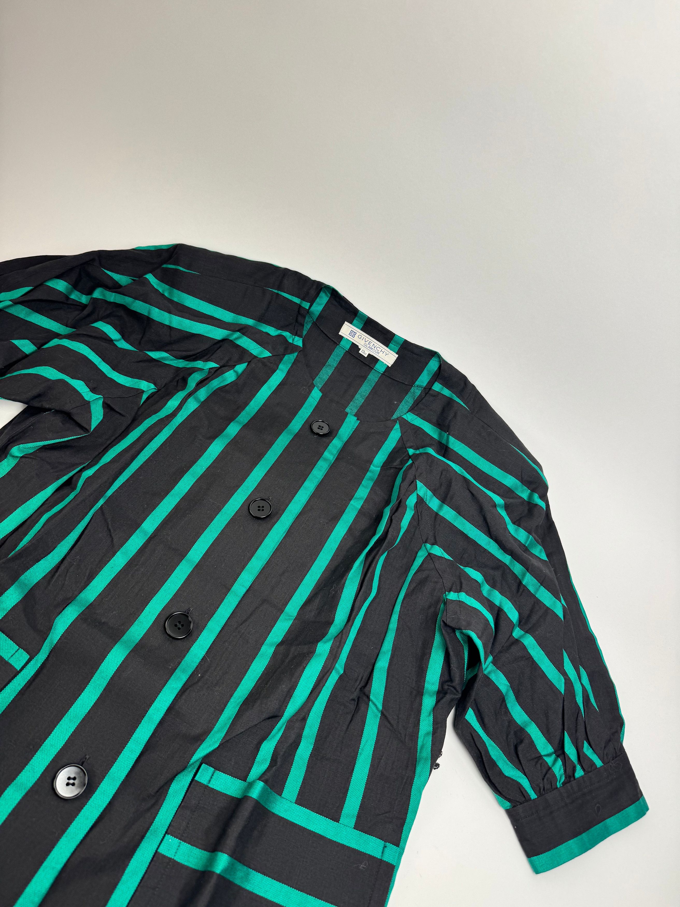 Givenchy Vintage striped Sress Green Black Size L / US 10 / IT 46 - 5 Thumbnail
