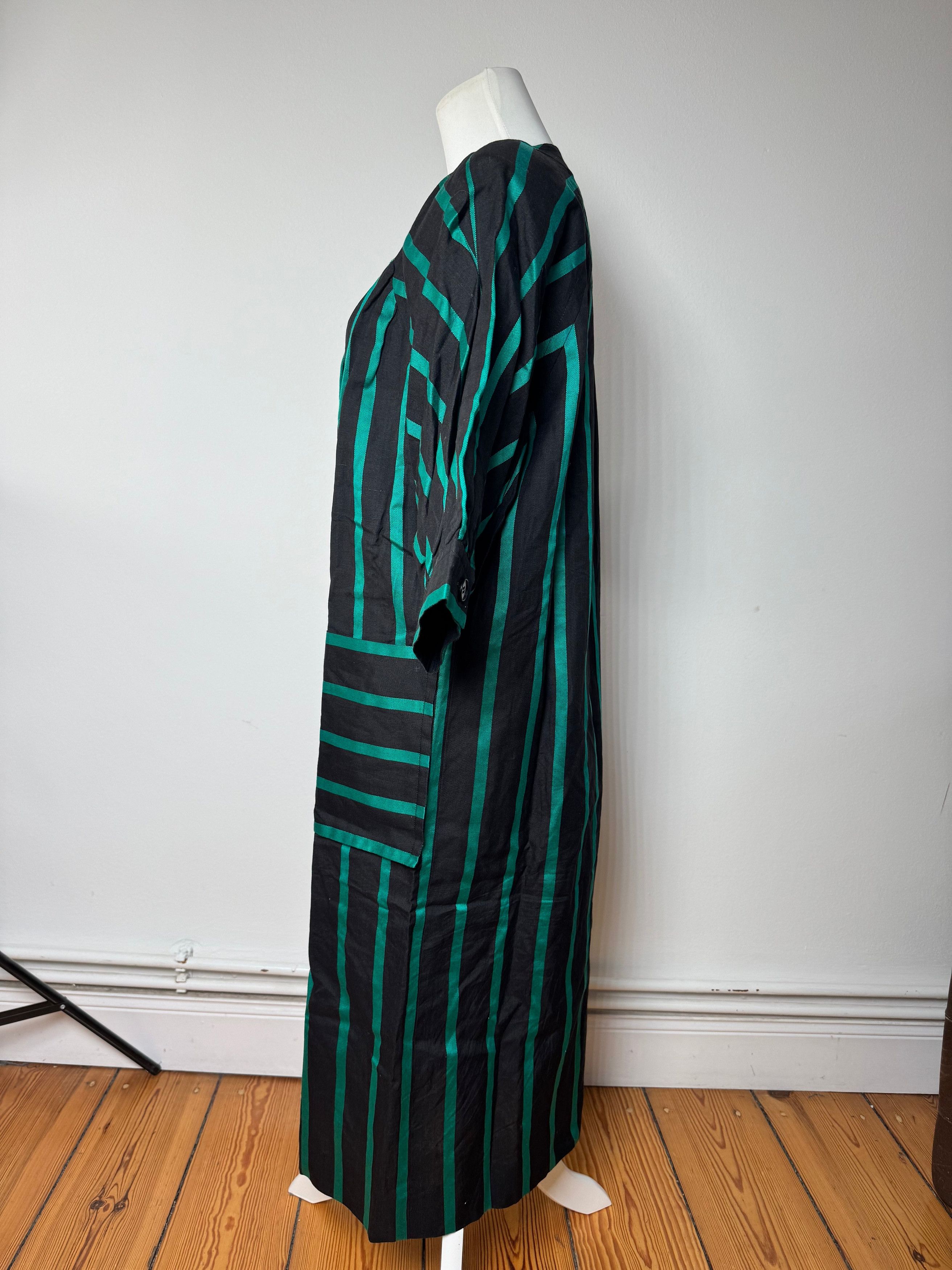 Givenchy Vintage striped Sress Green Black Size L / US 10 / IT 46 - 2 Thumbnail