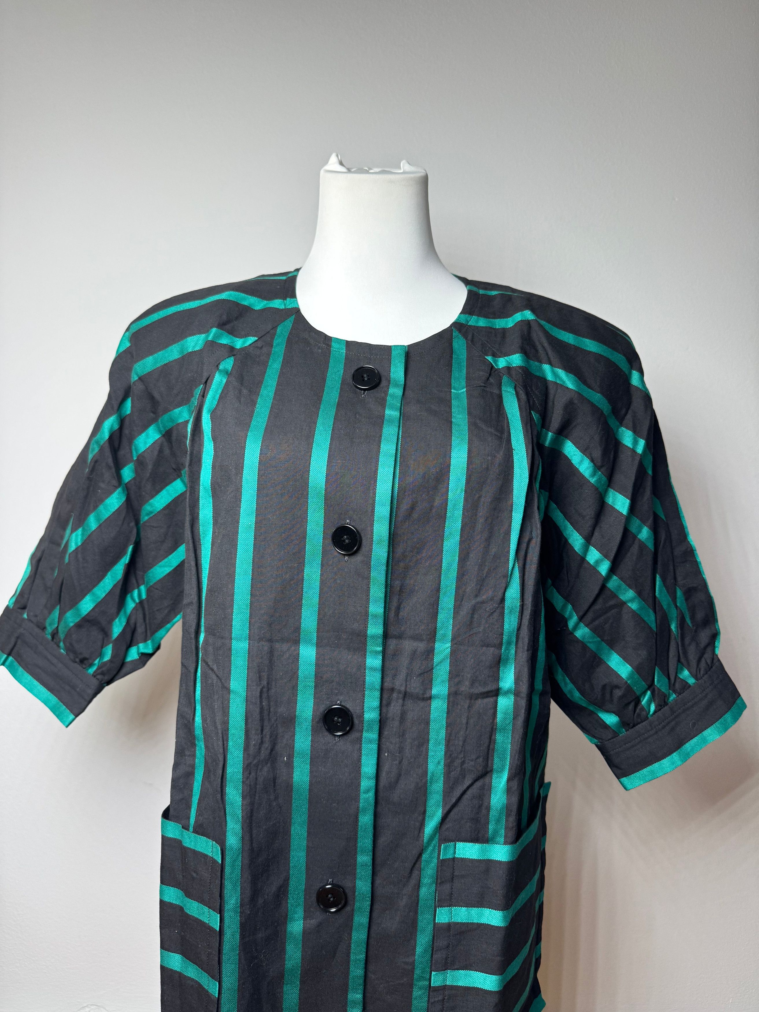 Givenchy Vintage striped Sress Green Black Size L / US 10 / IT 46 - 11 Thumbnail