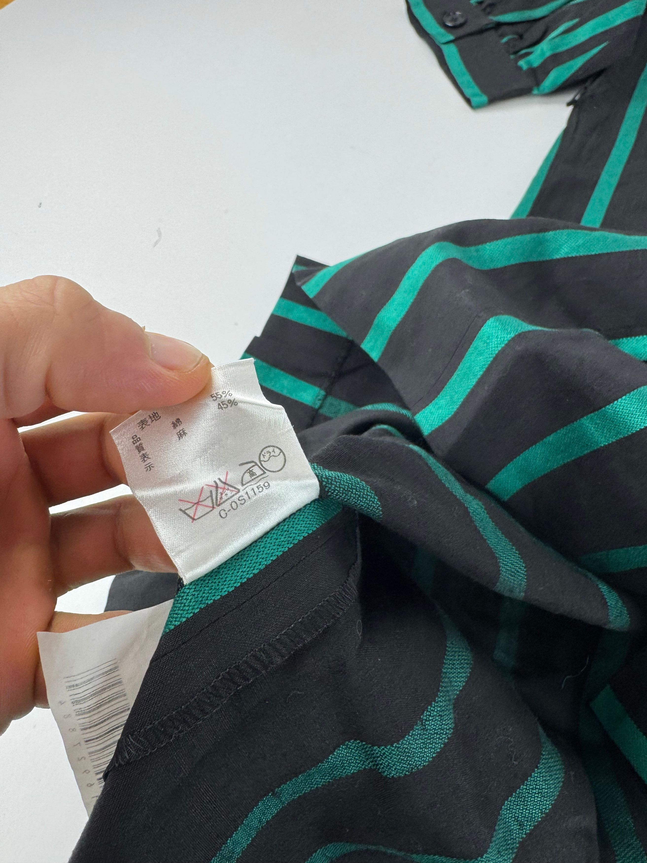 Givenchy Vintage striped Sress Green Black Size L / US 10 / IT 46 - 9 Thumbnail