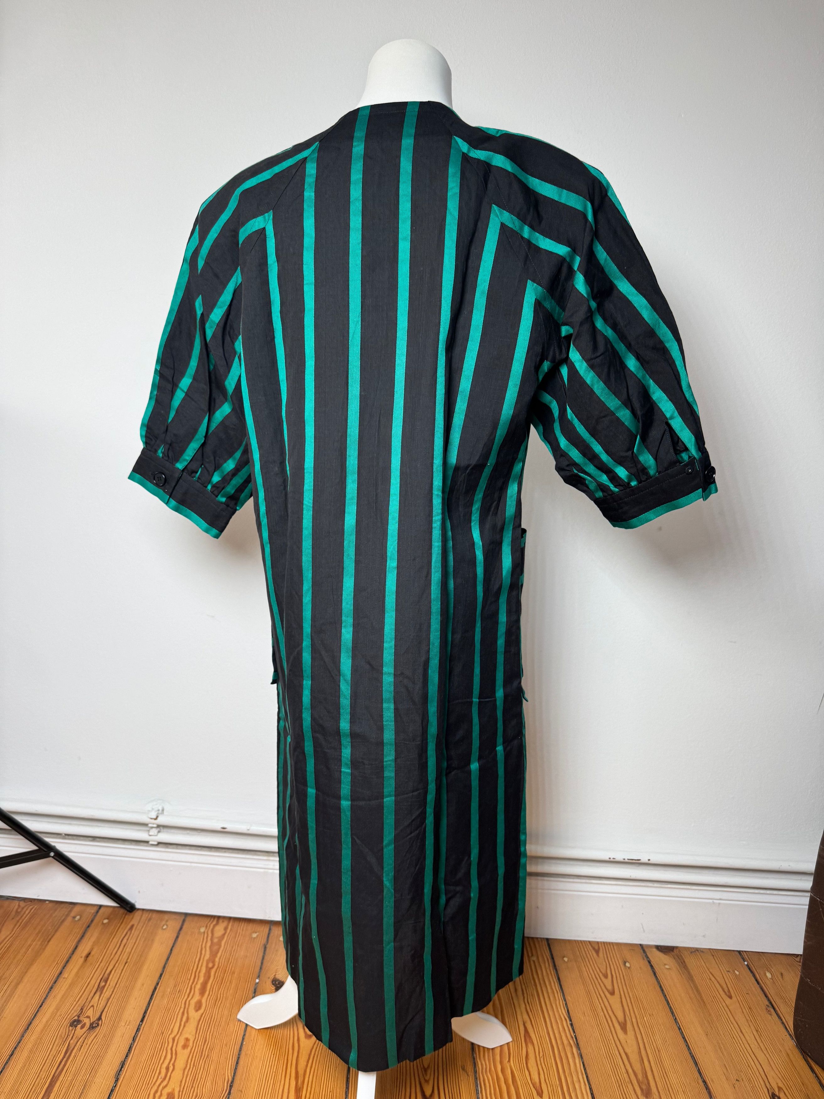 Givenchy Vintage striped Sress Green Black Size L / US 10 / IT 46 - 3 Thumbnail