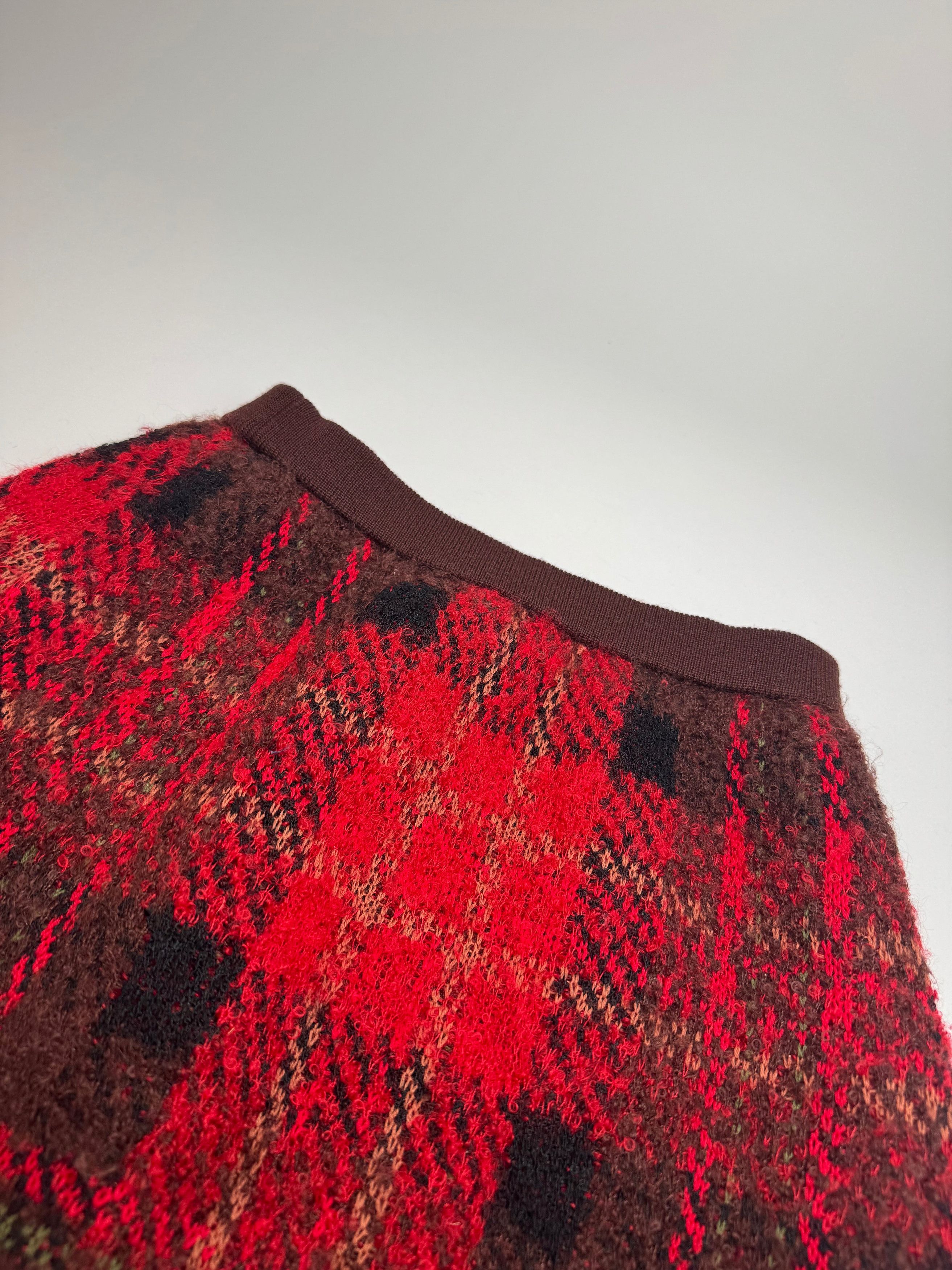 Other Vintage Yves Saint Laurent Checked Skirt Red Black Size 27" / US 4 / IT 40 - 11 Thumbnail