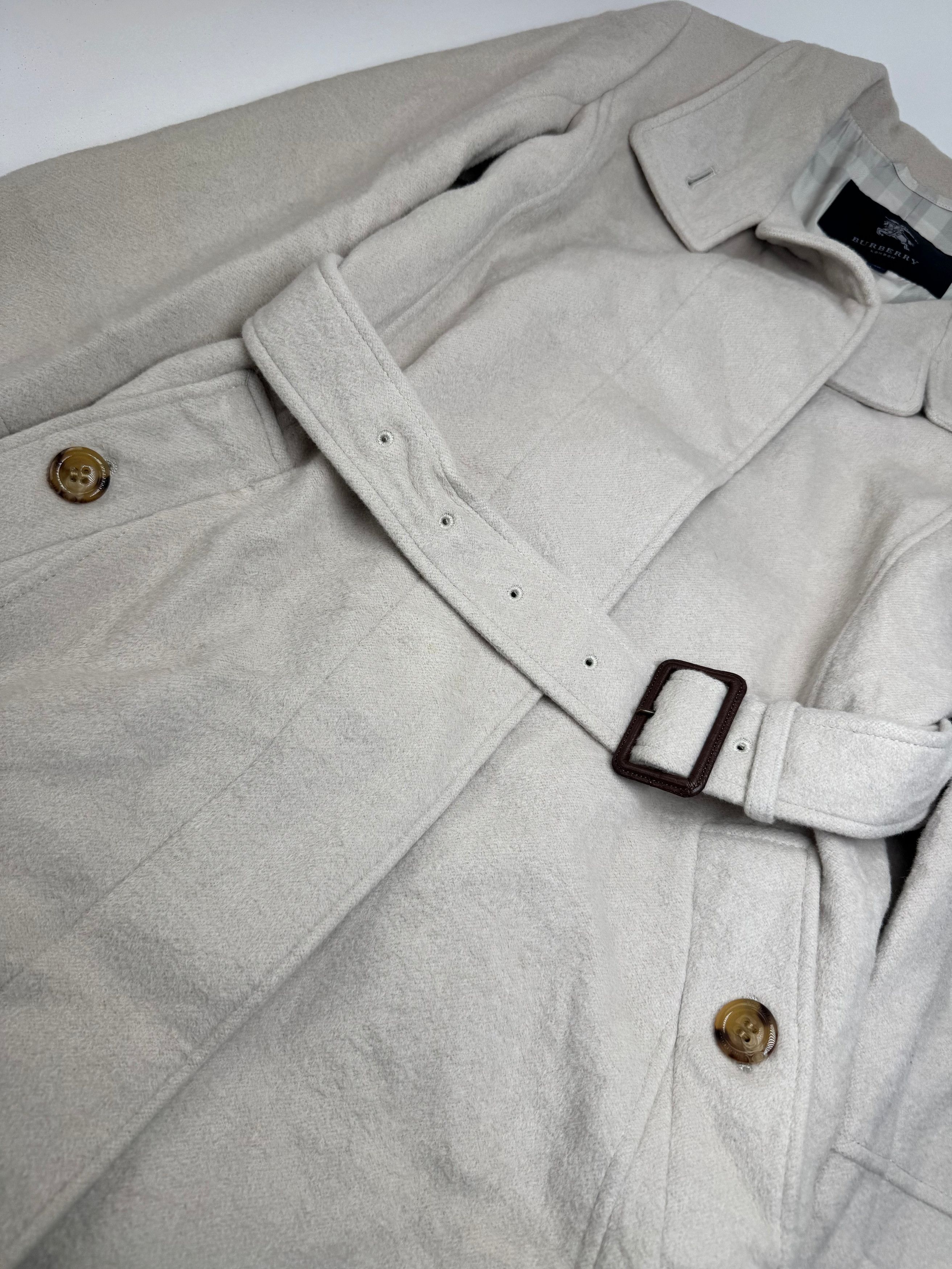 Burberry Vintage Wool Trenchcoat White Size L / US 10 / IT 46 - 5 Thumbnail