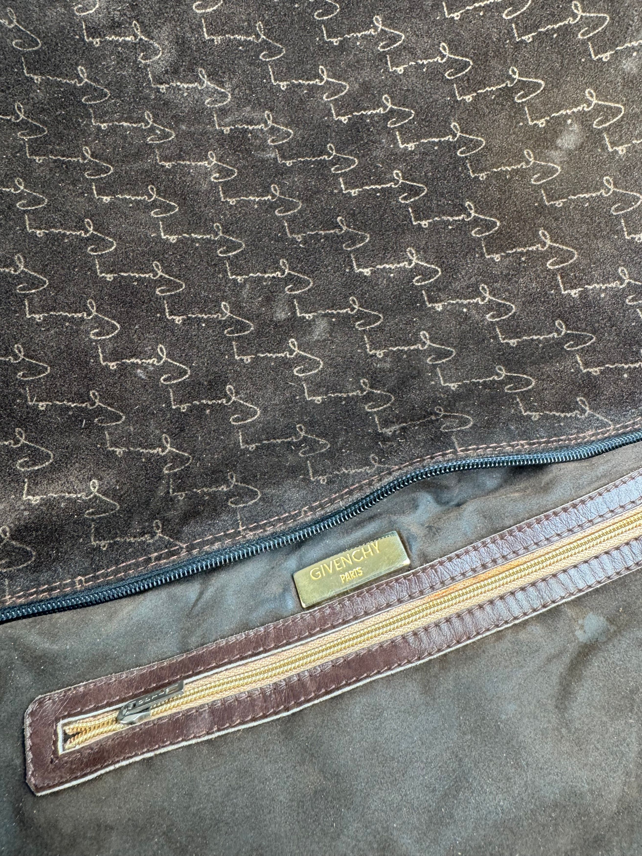 Givenchy Vintage Suede Monogram Shoulder Bag Brown beige Size ONE SIZE - 4 Thumbnail