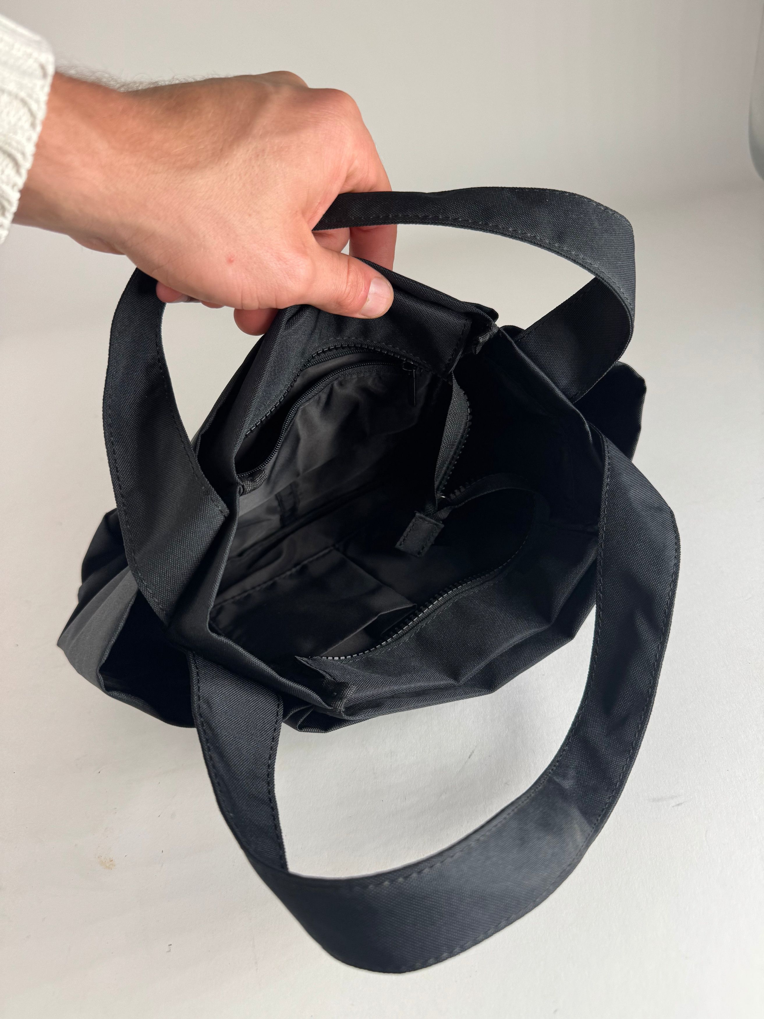 Yohji Yamamoto Vintage Y-Saccs Polyester Handbag Black Size ONE SIZE - 3 Thumbnail