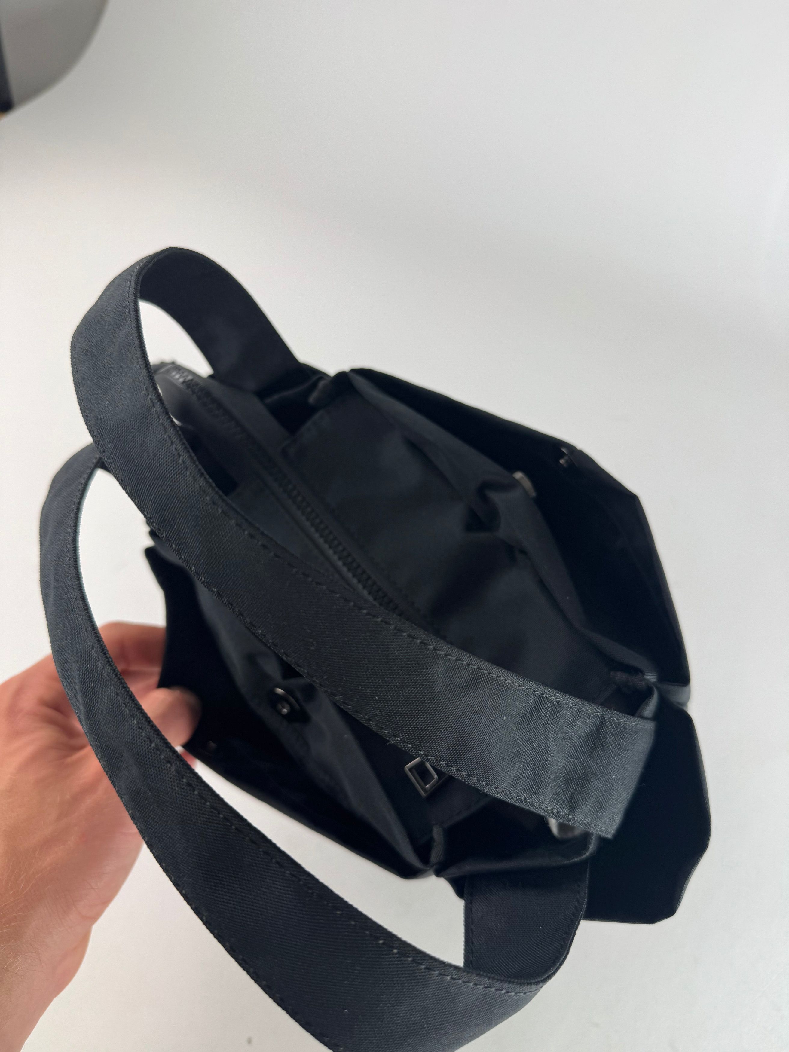 Yohji Yamamoto Vintage Y-Saccs Polyester Handbag Black Size ONE SIZE - 9 Thumbnail