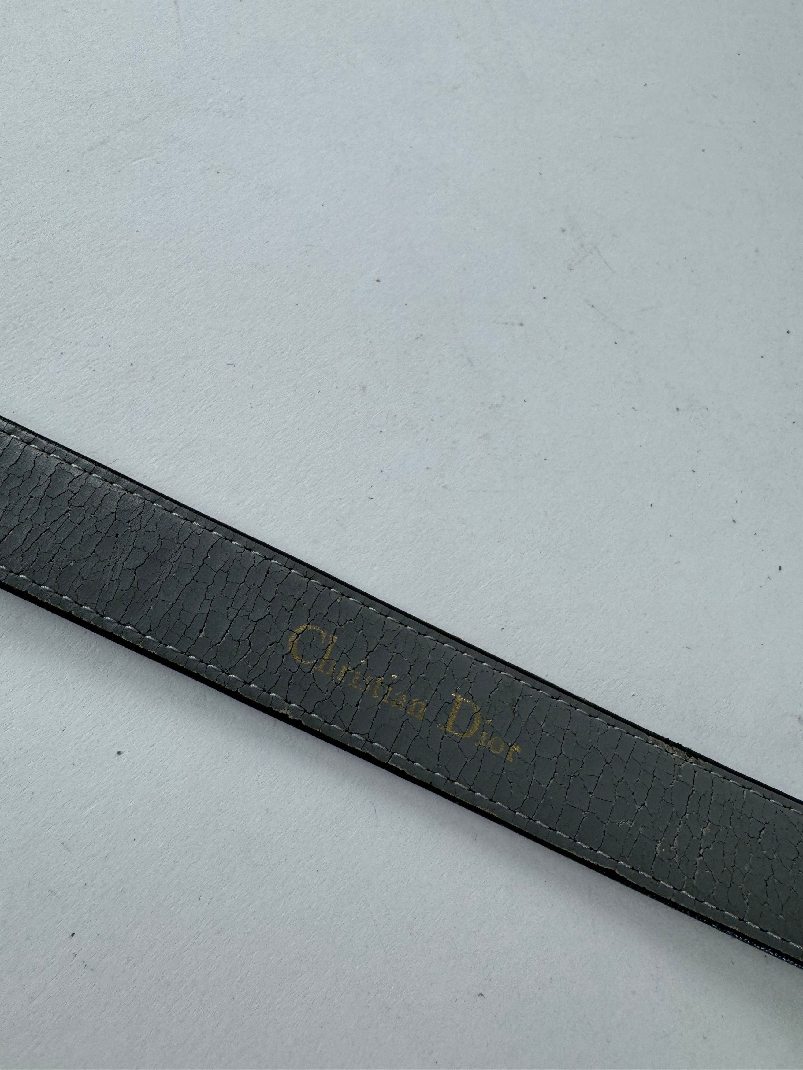 Dior Vintage Leather Belt Black Size ONE SIZE - 3 Thumbnail