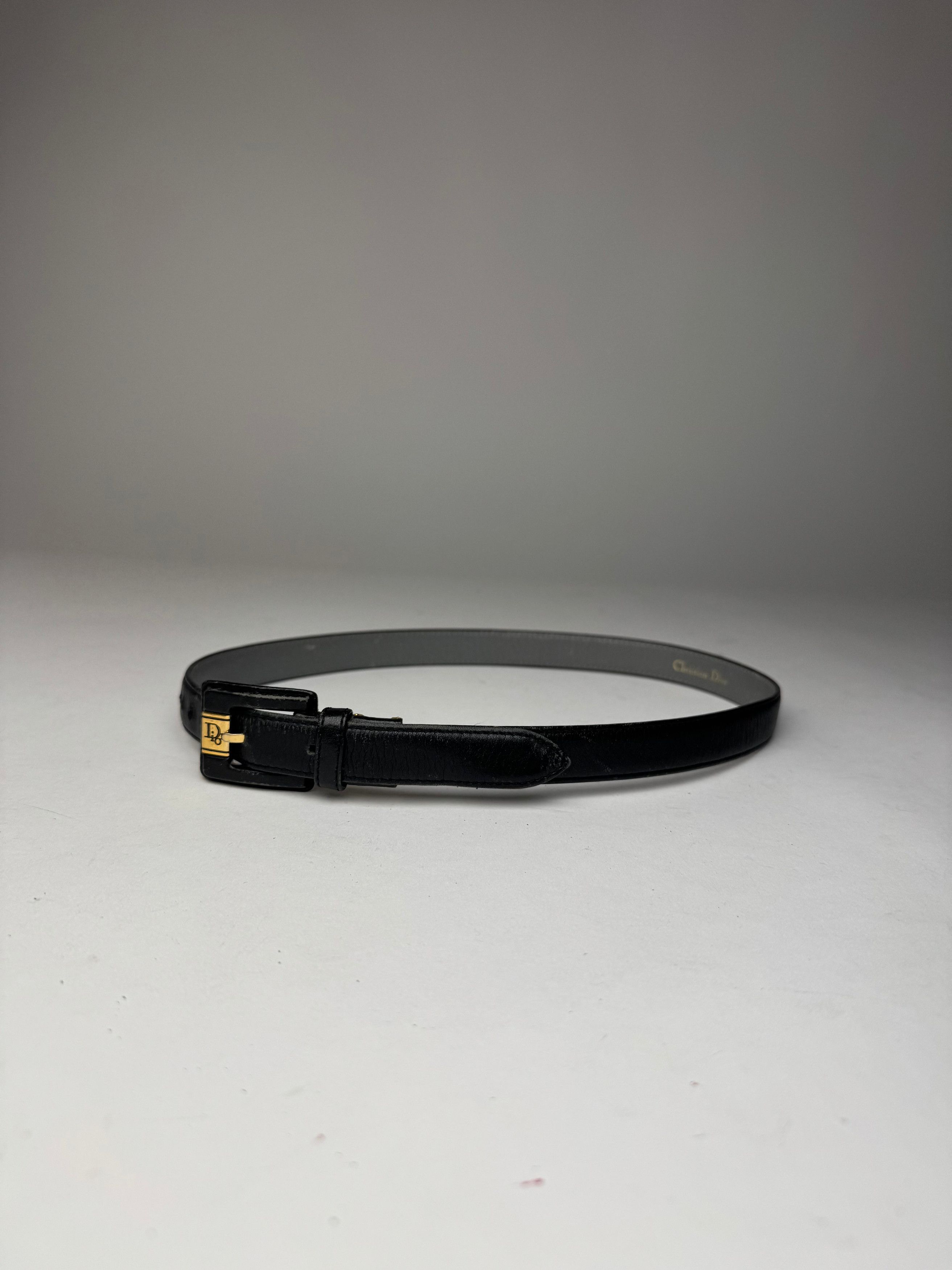 Dior Vintage Leather Belt Black Size ONE SIZE - 4 Thumbnail