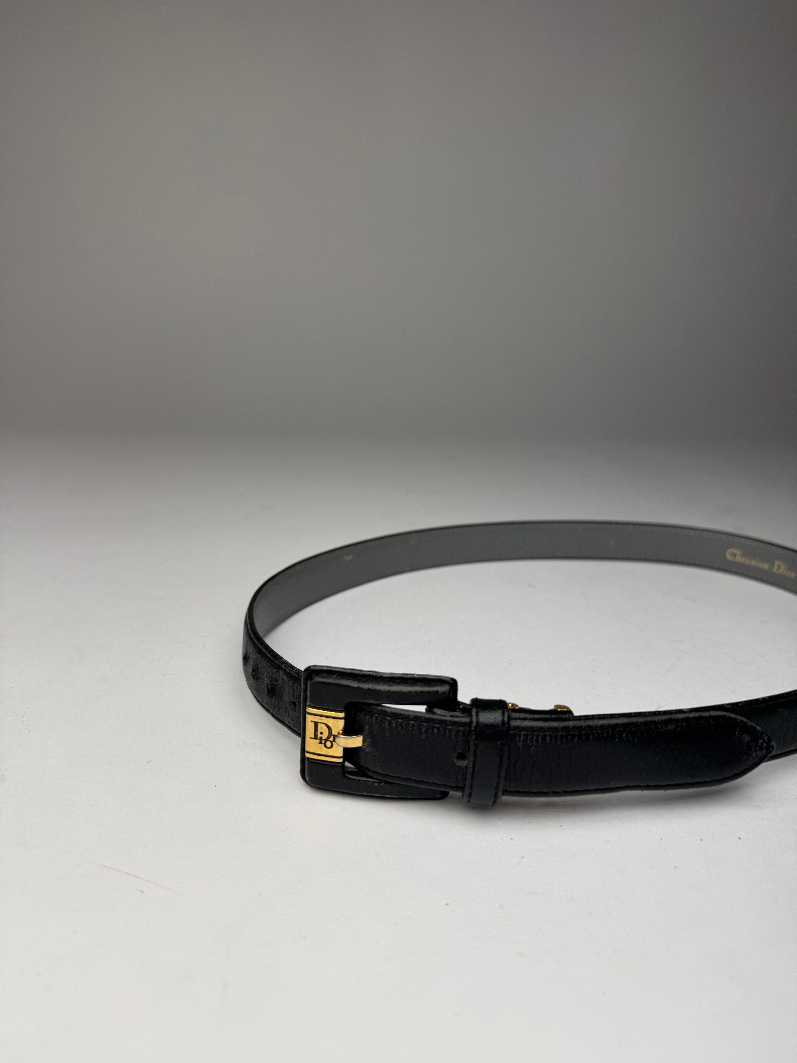 Dior Vintage Leather Belt Black Size ONE SIZE - 7 Thumbnail
