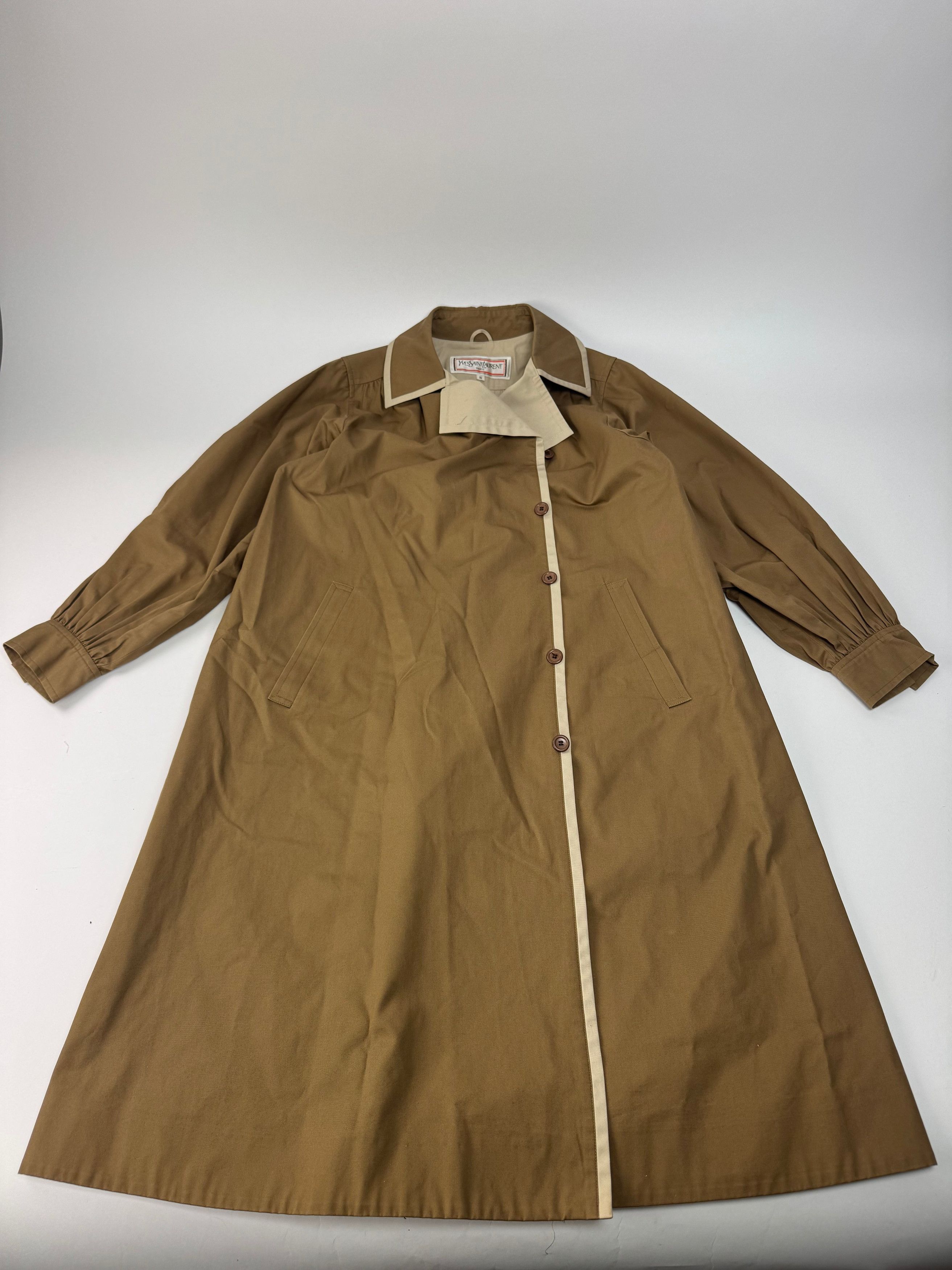 Other Vintage Yves Saint Laurent Trenchcoat Brown beige S Size S / US 4 / IT 40 - 4 Thumbnail