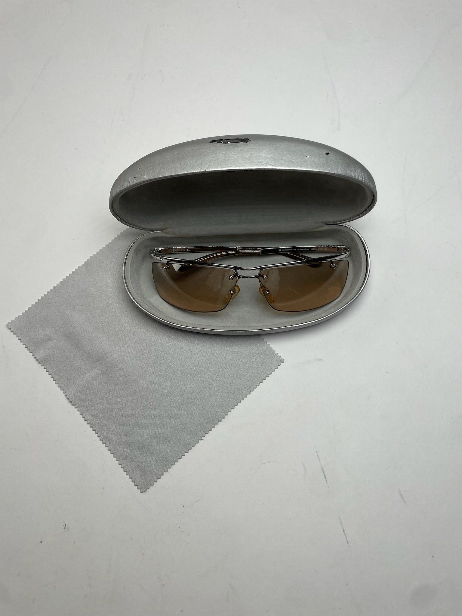 Dior Vintage Rimless Sunglasses silver Brown Size ONE SIZE - 12 Thumbnail