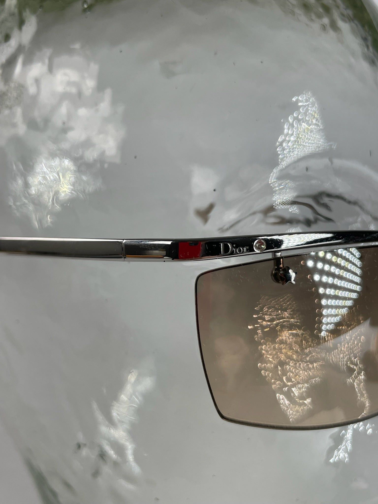 Dior Vintage Rimless Sunglasses silver Brown Size ONE SIZE - 7 Thumbnail