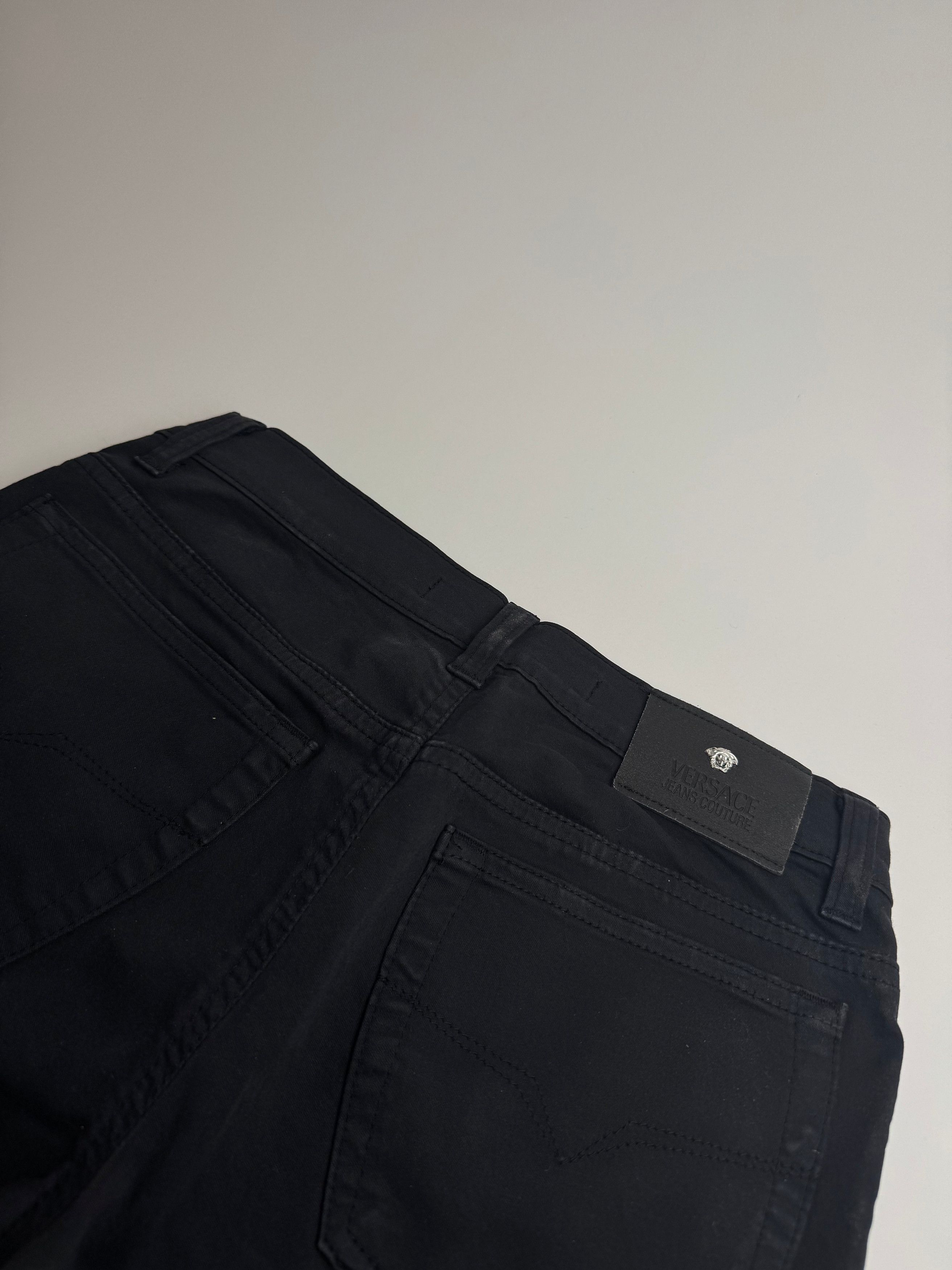 Versace Vintage Cotton Pants Black M Size 28" / US 6 / IT 42 - 7 Thumbnail