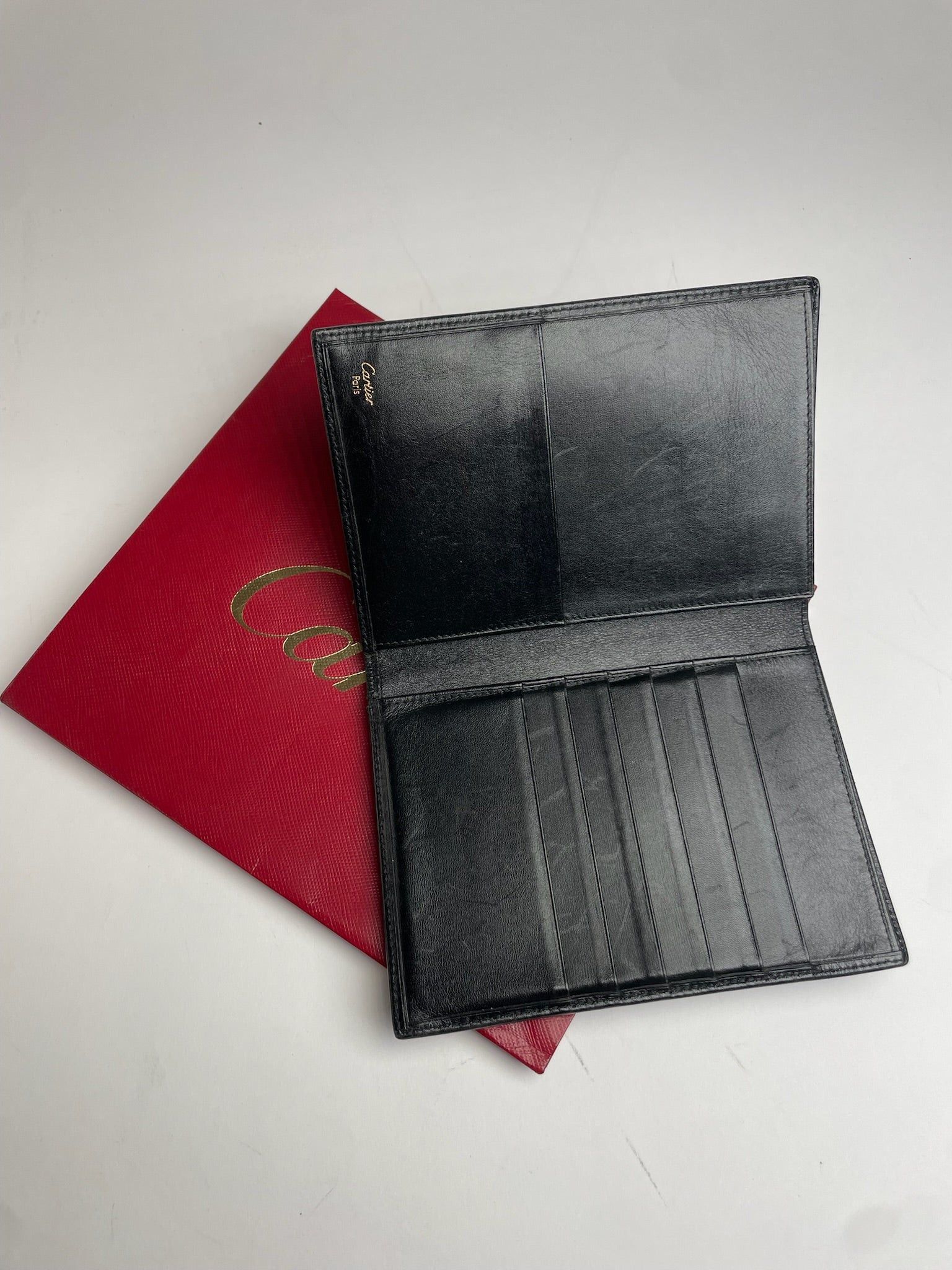 Cartier Vintage Leather Card Holder Black Size ONE SIZE - 4 Thumbnail