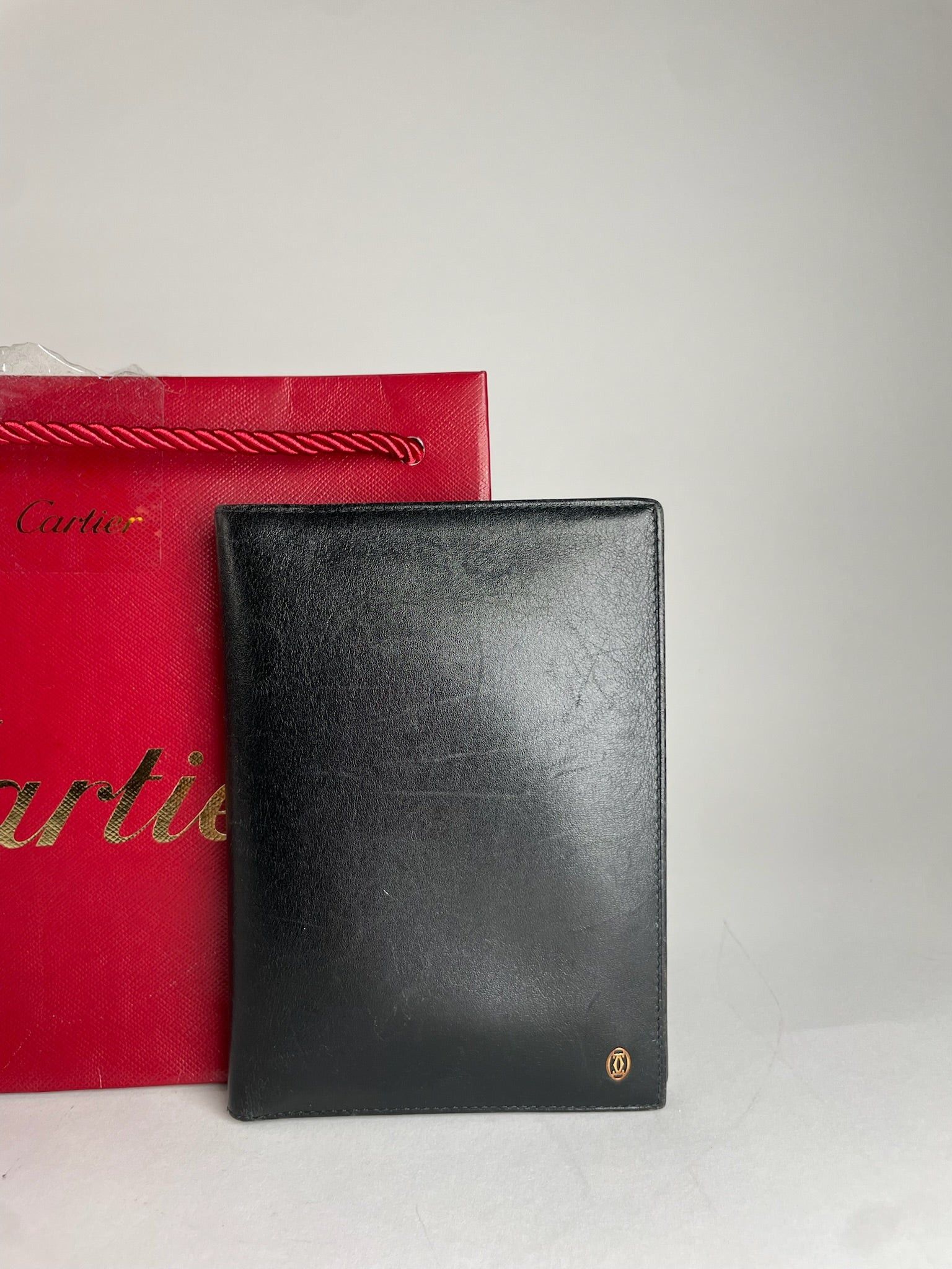 Cartier Vintage Leather Card Holder Black Size ONE SIZE - 8 Thumbnail
