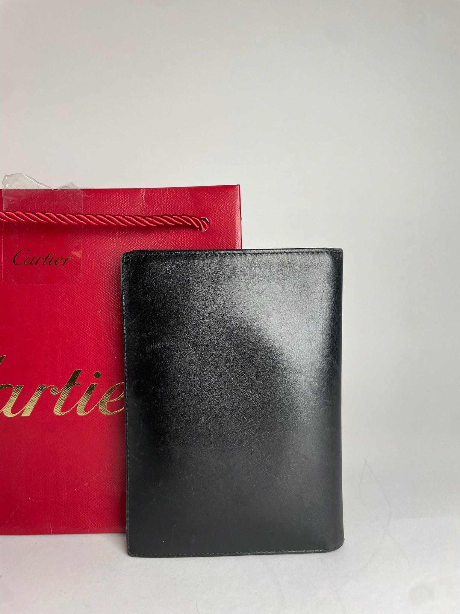 Cartier Vintage Leather Card Holder Black Size ONE SIZE - 7 Thumbnail