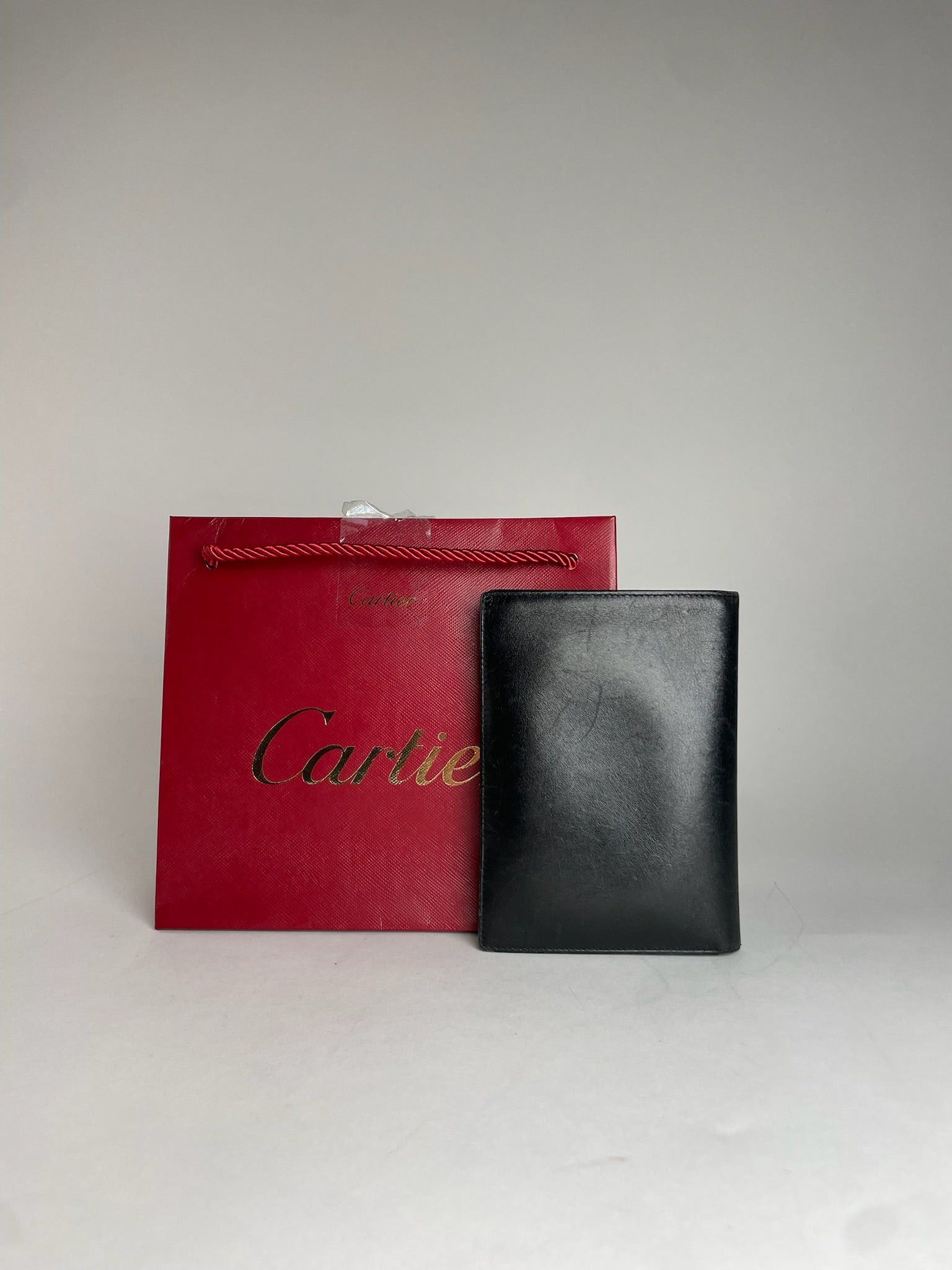 Cartier Vintage Leather Card Holder Black Size ONE SIZE - 2 Thumbnail
