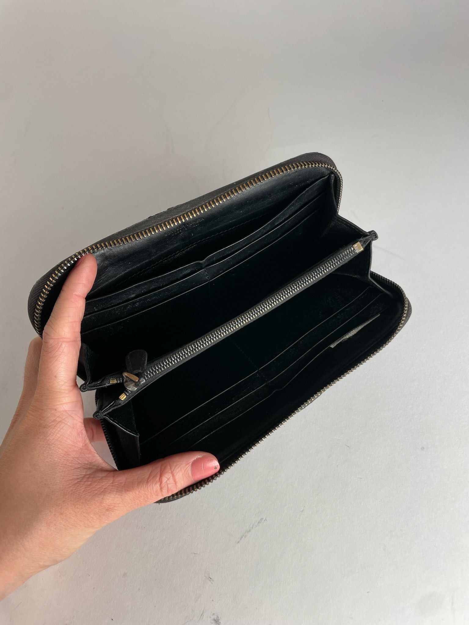 Other Vintage Bottega Veneta Intrecciato Leather Wallet Black Size ONE SIZE - 7 Thumbnail