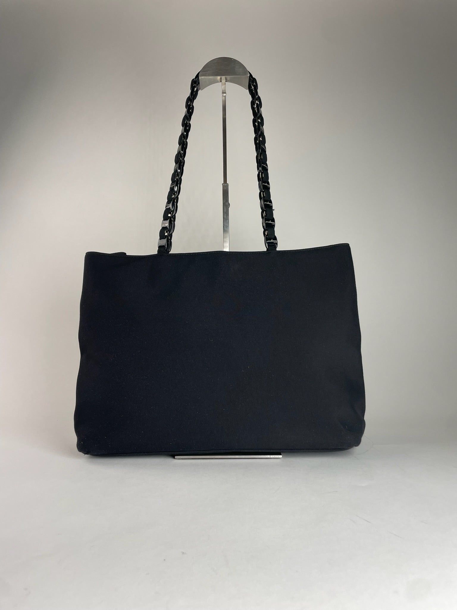 Salvatore Ferragamo Vintage Polyester Handbag Black Size ONE SIZE - 7 Thumbnail