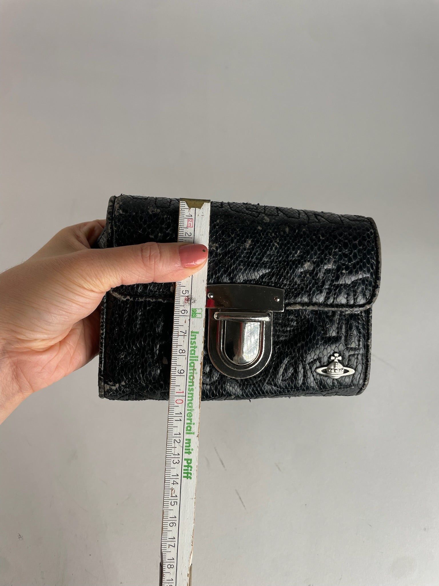 Vivienne Westwood Vintage Vegan Leather Monogram Wallet Black Size ONE SIZE - 8 Thumbnail
