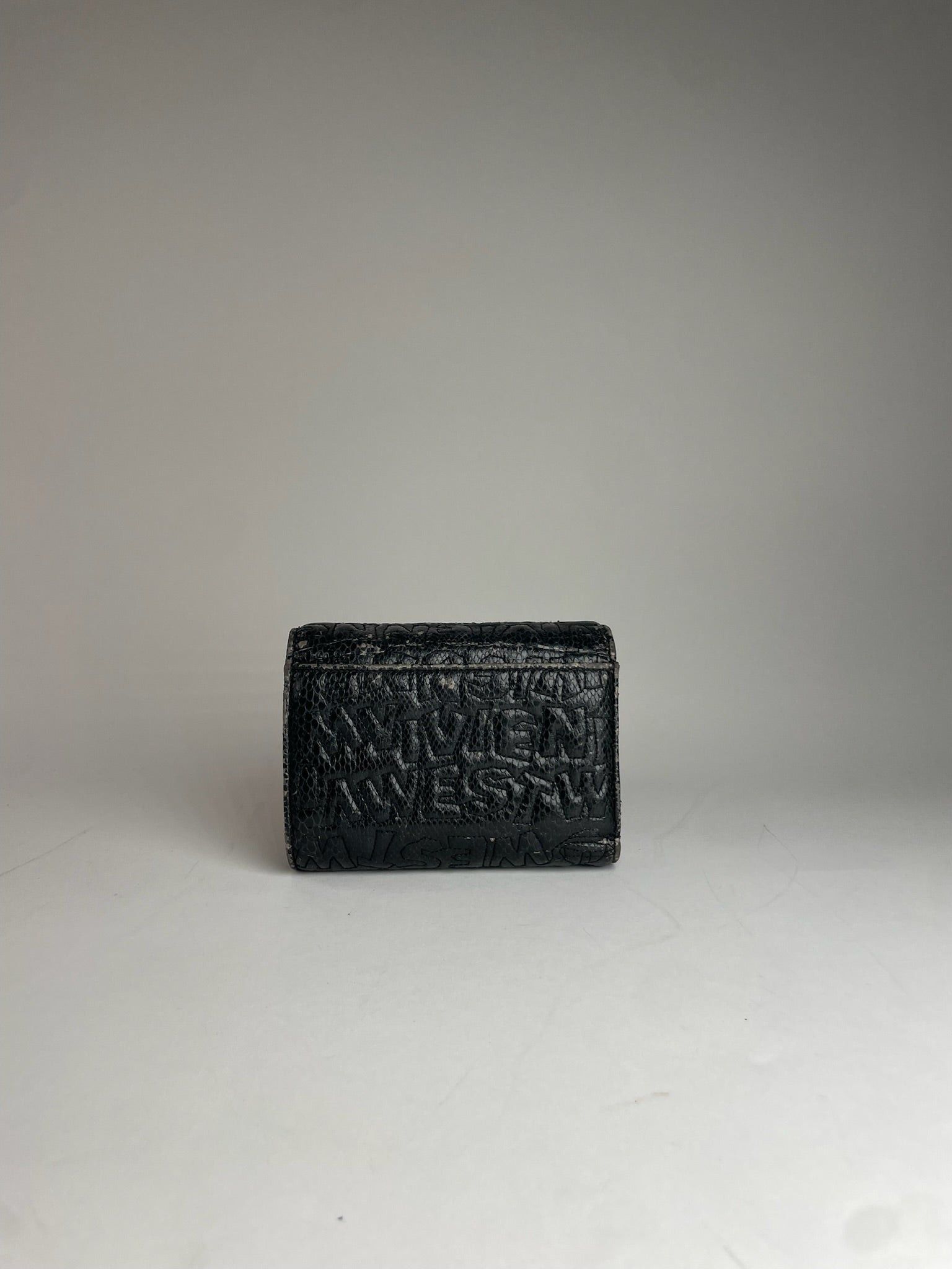 Vivienne Westwood Vintage Vegan Leather Monogram Wallet Black Size ONE SIZE - 7 Thumbnail