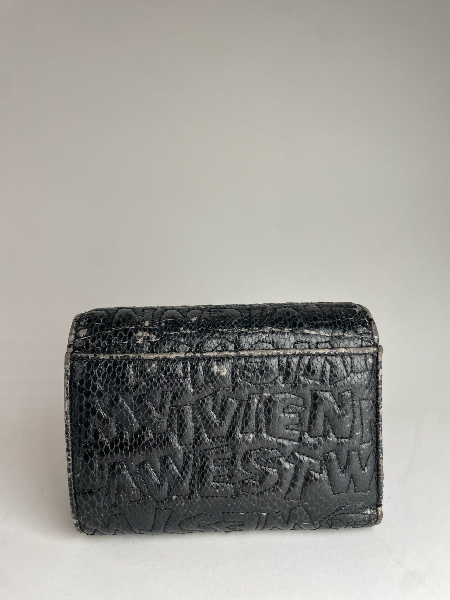 Vivienne Westwood Vintage Vegan Leather Monogram Wallet Black Size ONE SIZE - 2 Thumbnail